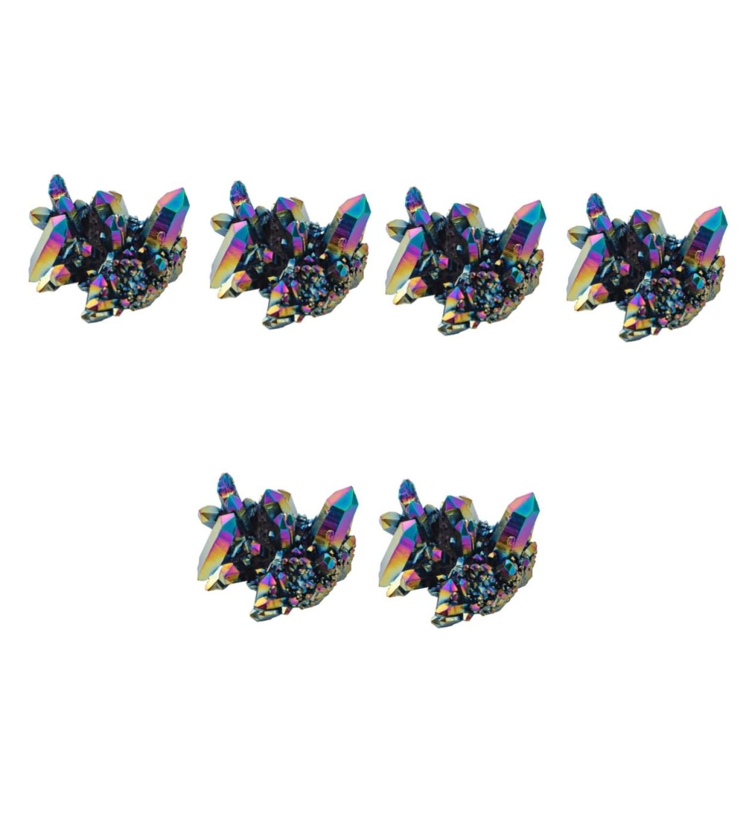 COHEALI 6 Pcs Colorful Crystal Clusters Fish Bowl Decorations Feng Shui Figurine Natural Stones Ornament Gem Colorfulx3pcs 3X3CMx3pcs - Buy Online on GoSupps.com