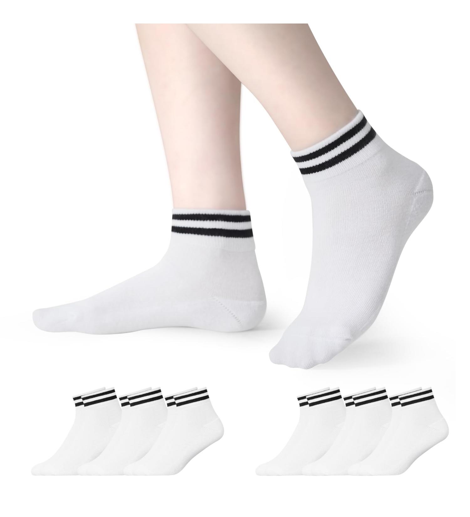 Buy Tangchao 6 Pairs Retro Ankle Sports Socks for Men & Women - Comfortable Cotton Sneakers Sock Set (Size 39-42) - Free International Shipping - Buy Online on GoSupps.com