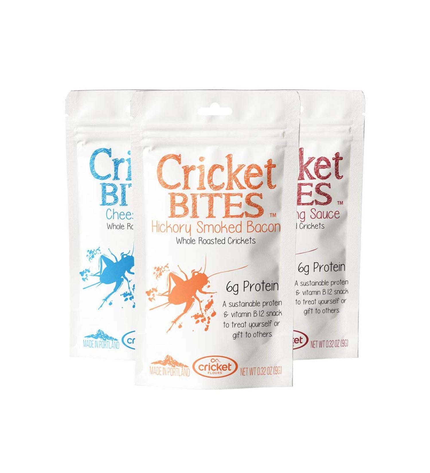 Cricket Bites: Assorted Edible Insects 3-Pack | Portland-made Snacks - Buy Online on GoSupps.com