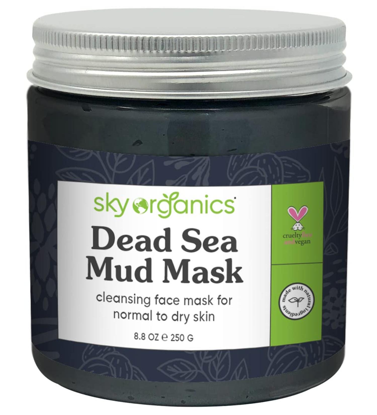 Sky Organics Dead Sea Mud Mask 8.8 fl oz - Natural Beauty Treatment - Buy Online on GoSupps.com