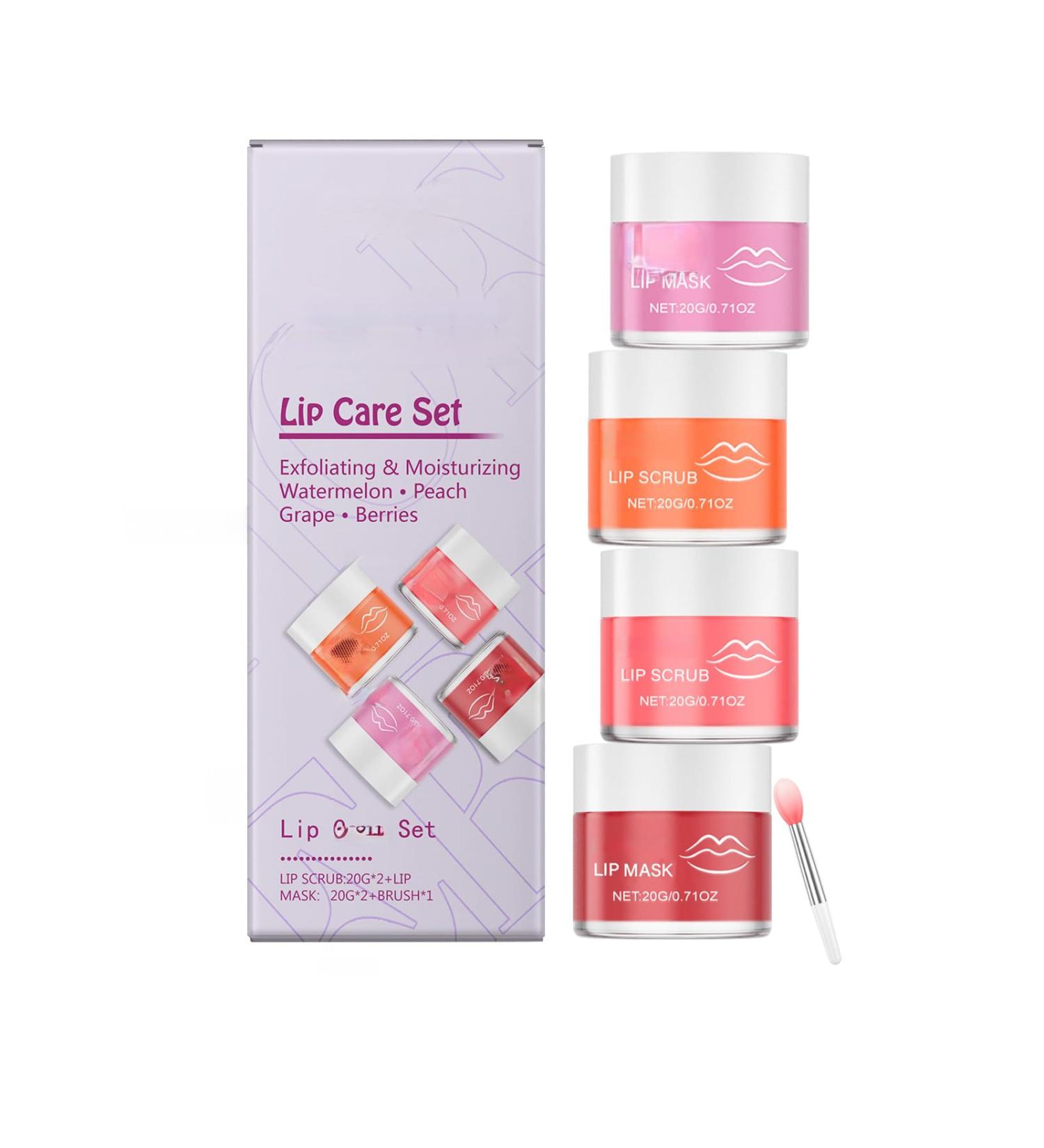 Nourishing Lip Care Set Moisturizing Gentle Hydrating Lip Care Nourishing Lip Skin Soft Lips - Buy Online on GoSupps.com