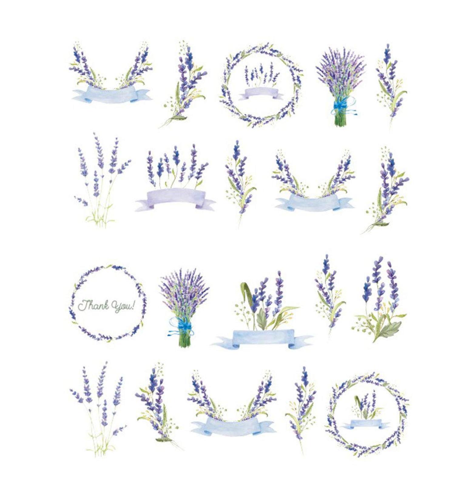 ZLHEgan Women Girls Purple Lavender Water Sticker Nail Art Manicure Flower Pattern Nail Wraps Decals - Buy Online on GoSupps.com