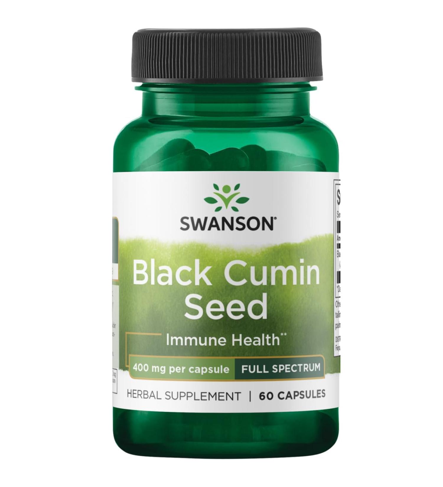 Swanson Full Spectrum Black Cumin Seed 400 Milligrams 60 Capsules
