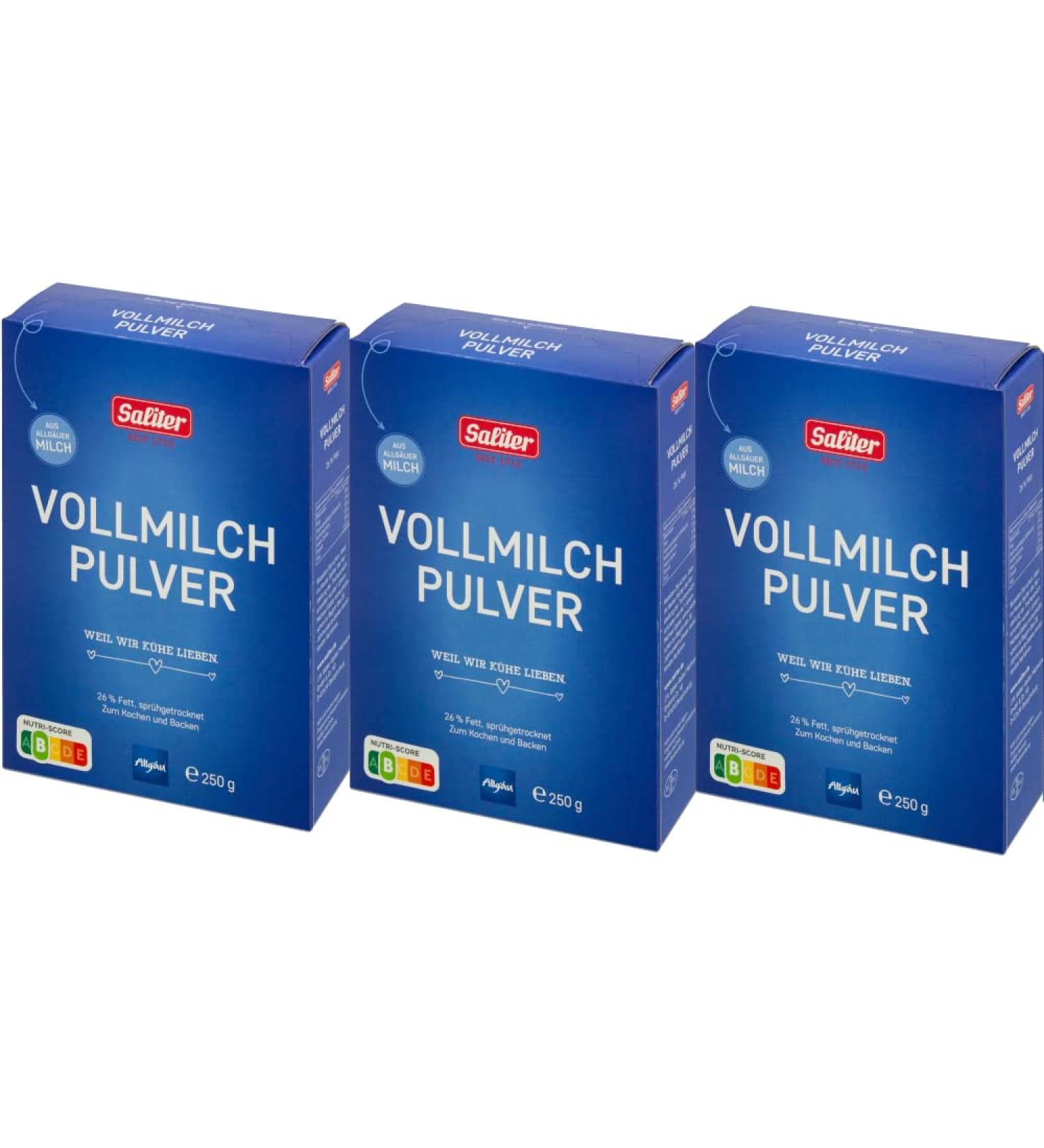 Buy Saliter Alpine Full Milk Powder - Pack of 3 (3 x 250g) | Premium Quality International Shipping - Buy Online on GoSupps.com