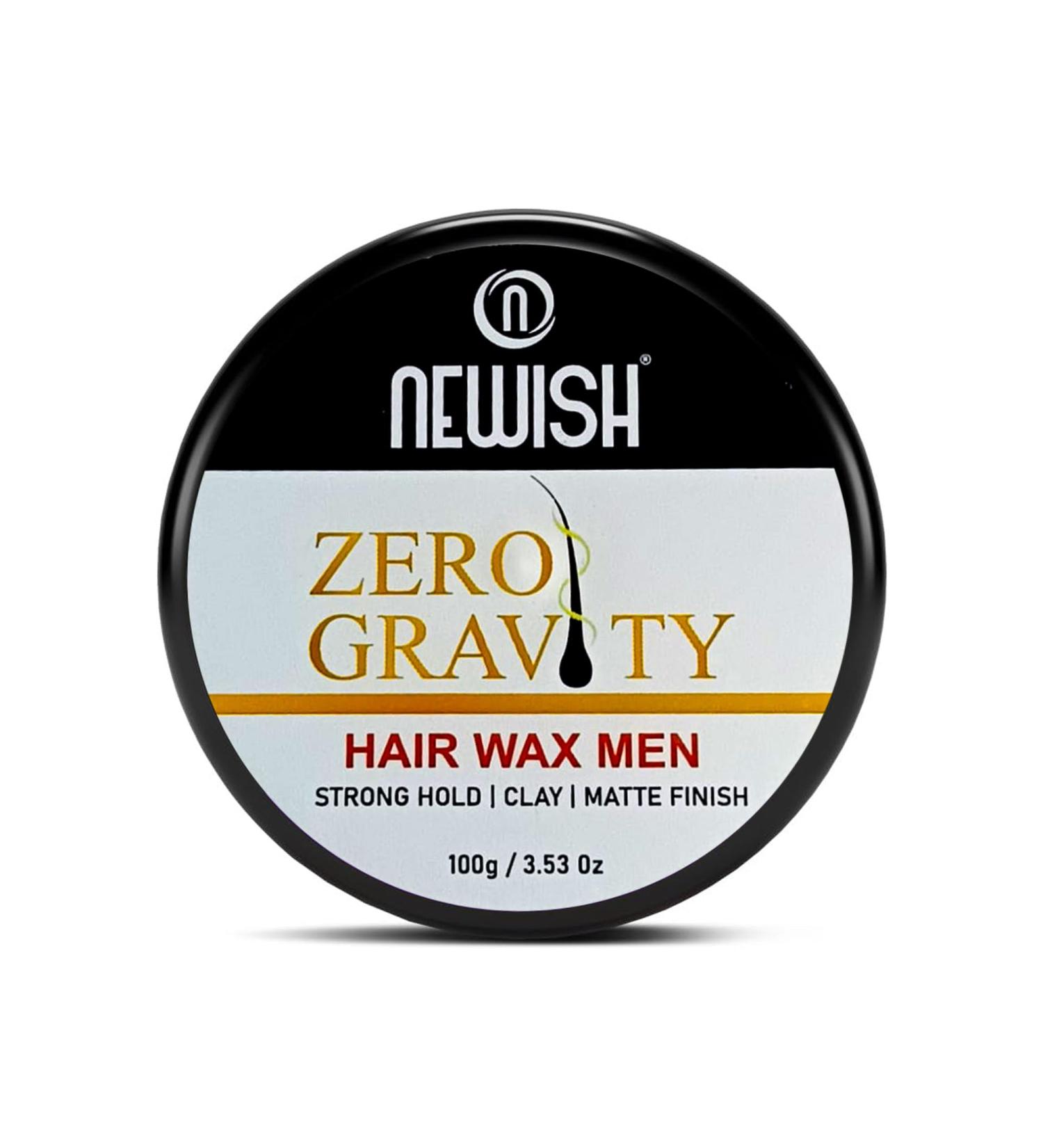 Buy Newish Zero Gravity Hair Wax Clay for Men Strong Hold & High Shine Pomade | 3.5 Fl Oz Hair Styling Putty - Buy Online on GoSupps.com
