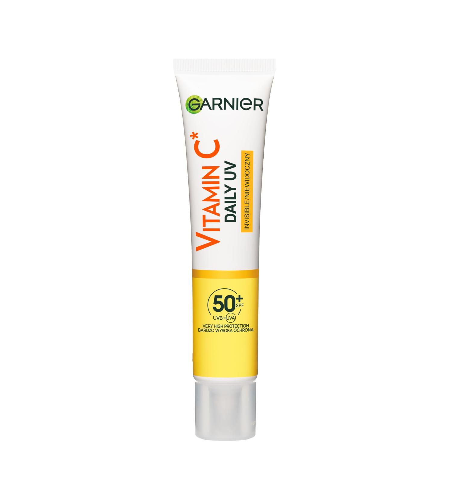 L'Oreal Garnier Vitamin C Day Brightening Liquid with SPF50+ invisible 40 ml - Buy Online on GoSupps.com