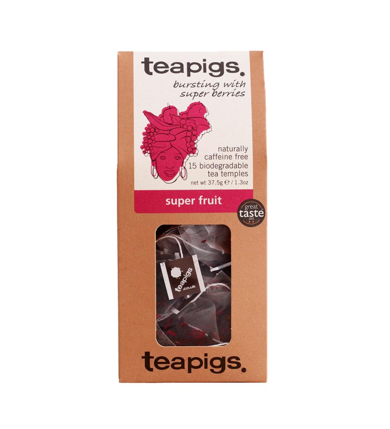 Teapigs Super Fruit Tea - Whole Fruit Blend, Caffeine-Free (Pack of 90 Tea Bags) - Buy Online on GoSupps.com