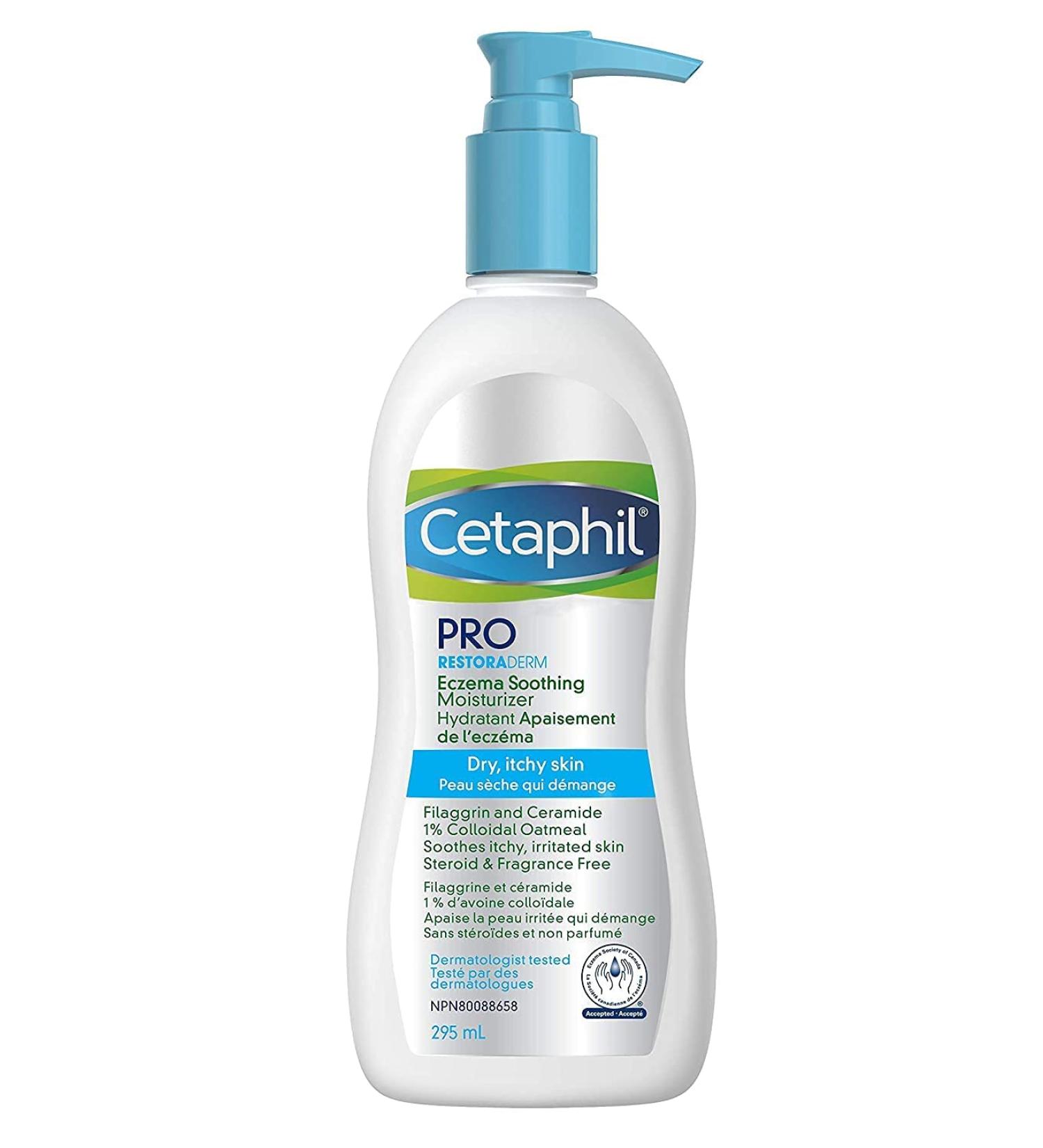 Cetaphil Pro RestoraDerm Eczema Soothing Moisturizer 10oz (295ml) - Hydrating Relief for Sensitive Skin - Buy Online on GoSupps.com