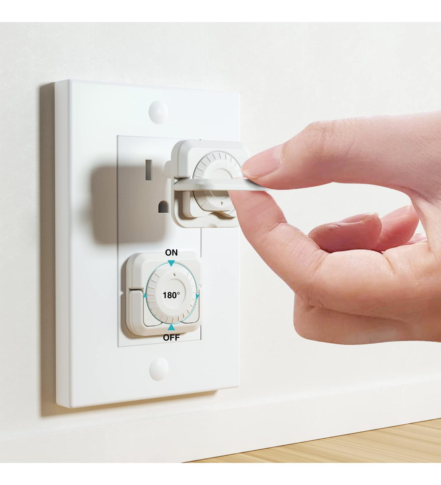 Outlet Covers Baby Proofing Socket Protector with Handle and Double Layer Lock Catch White 32 Packs for Electrical Outlets 3 Prong Design Baby Safety Products for Home Office - Buy Online on GoSupps.com