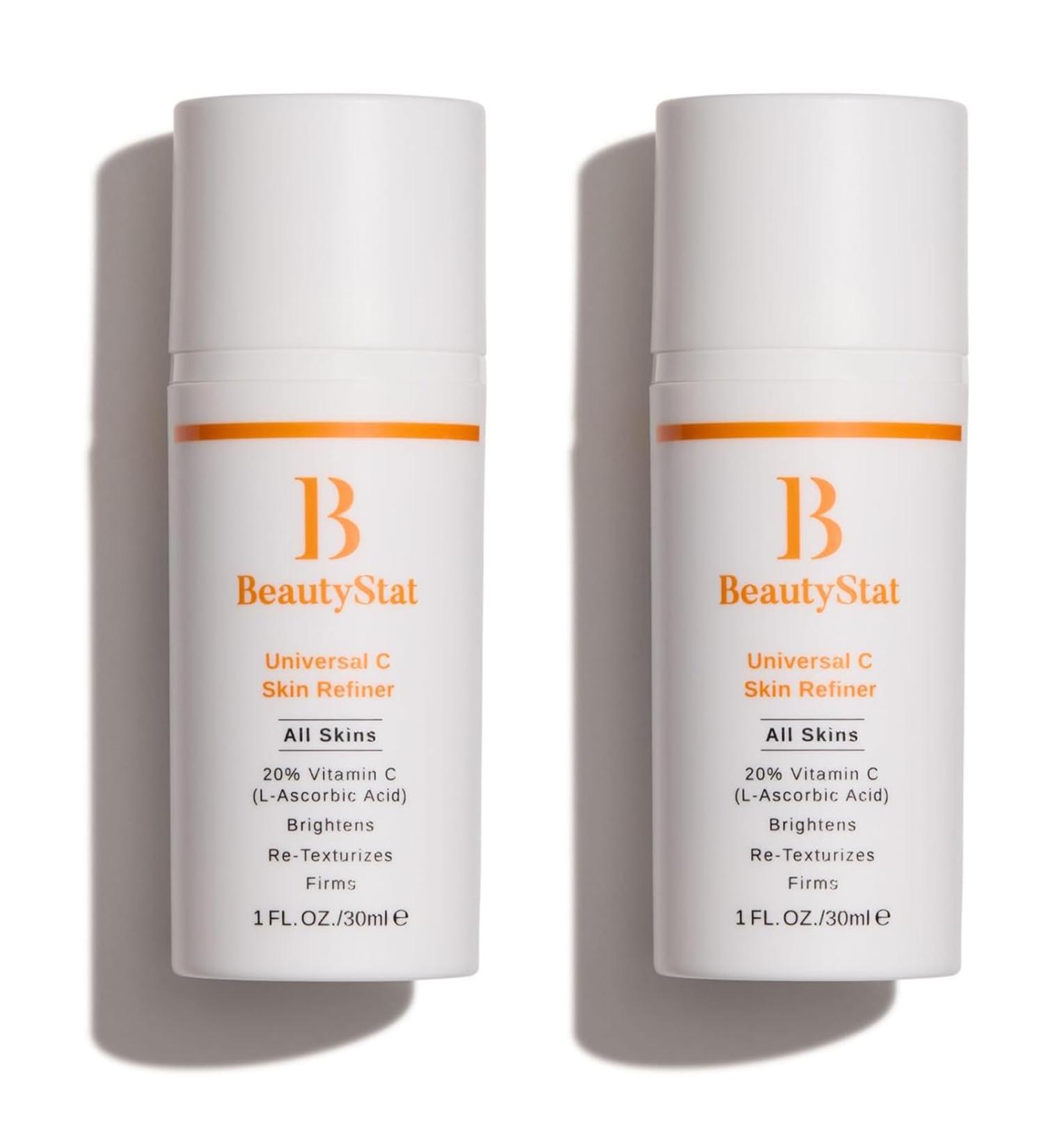 BeautyStat Universal C Skin Refiner - Vitamin C Serum for Face 20% Pure L-Ascorbic Acid - Created by a 20+ Year Skincare Cosmetic Chemist (Duo 30 ml) - Buy Online on GoSupps.com