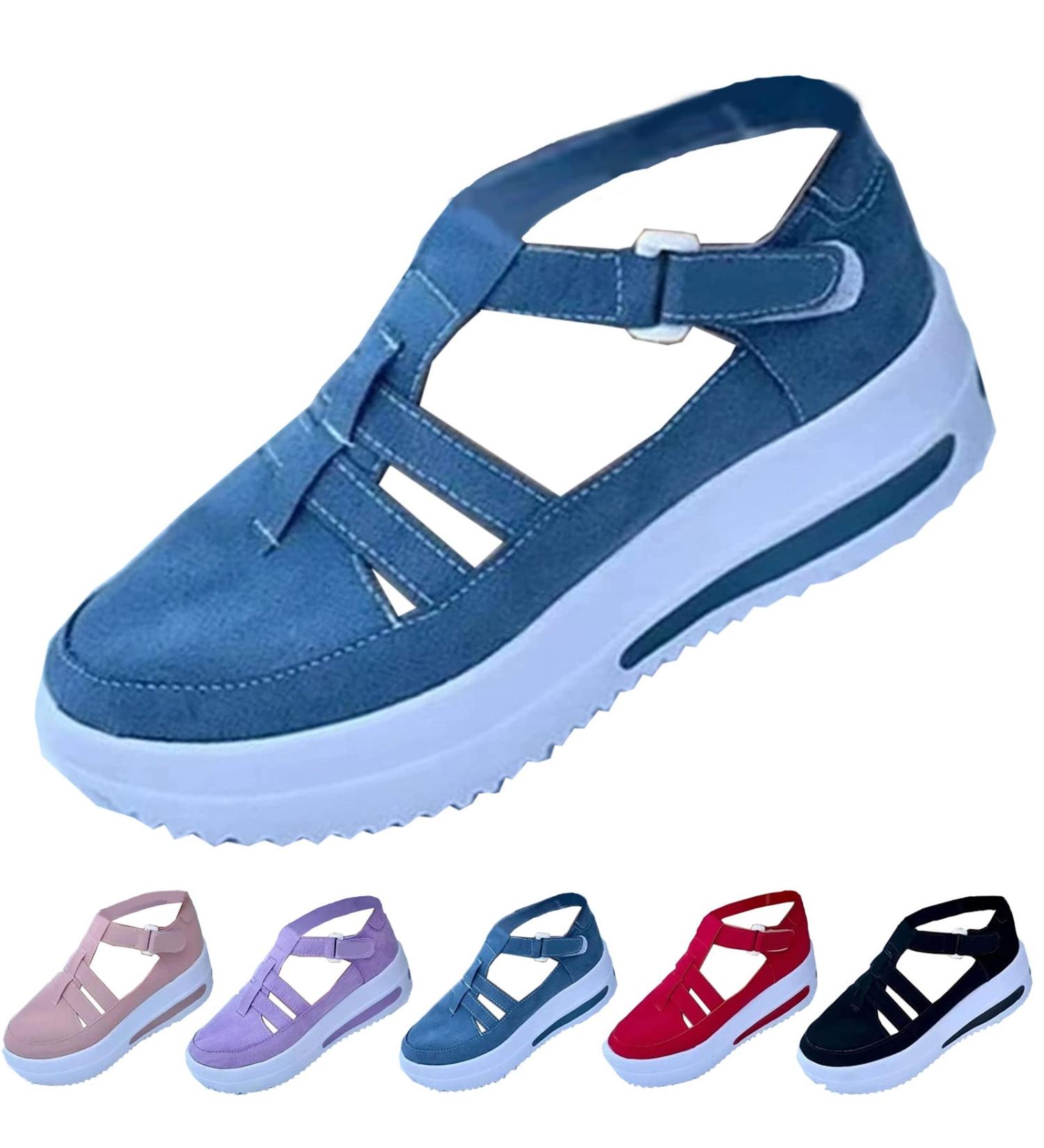 Women's Orthopedic Arch Support Casual Walking Shoes - Blue - Buy Online on GoSupps.com
