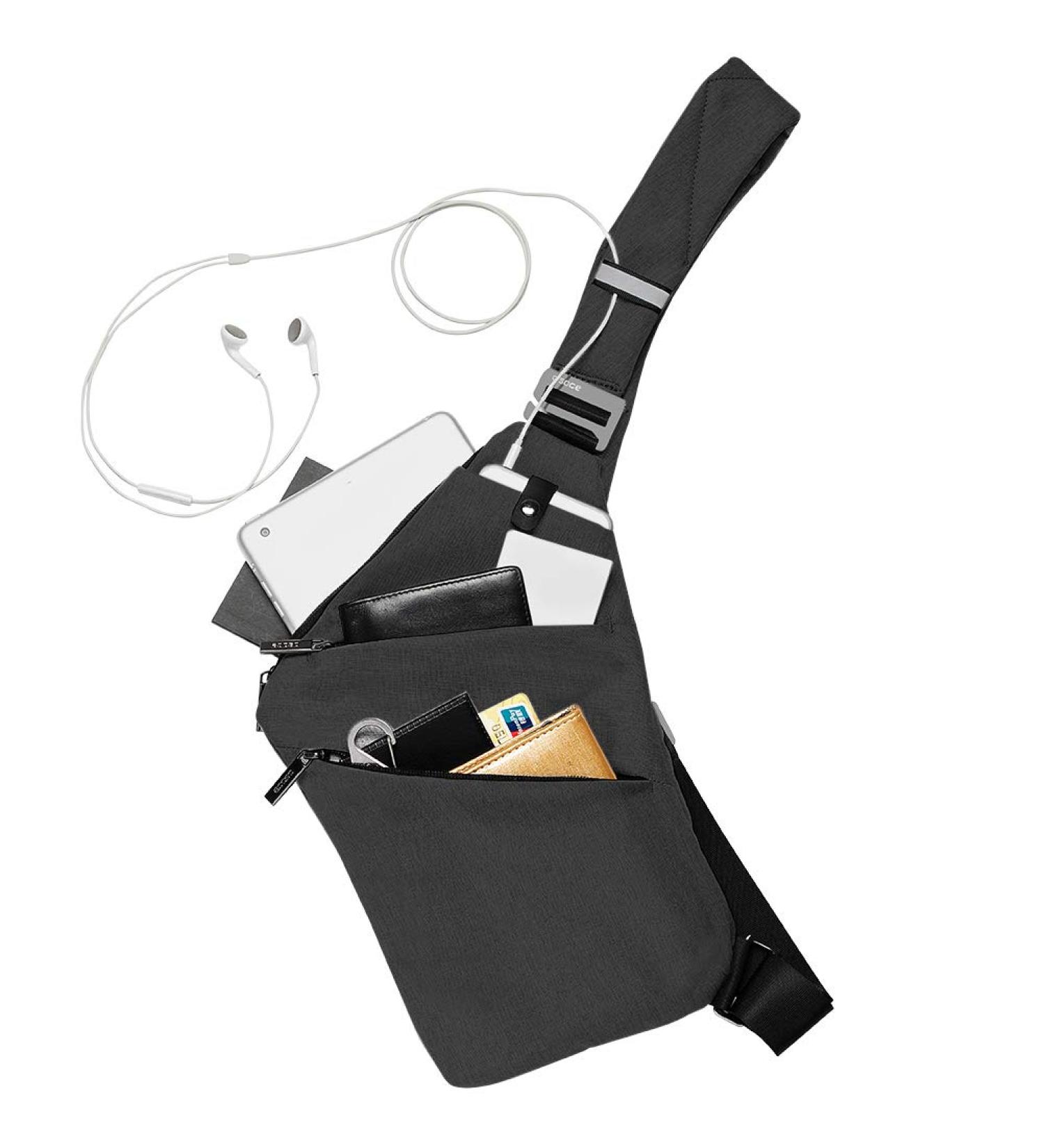 OSOCE Sling Bag Chest Backpack - Lightweight Anti-Theft Crossbody Daypack for Men and Women - Black Small - Buy Online on GoSupps.com