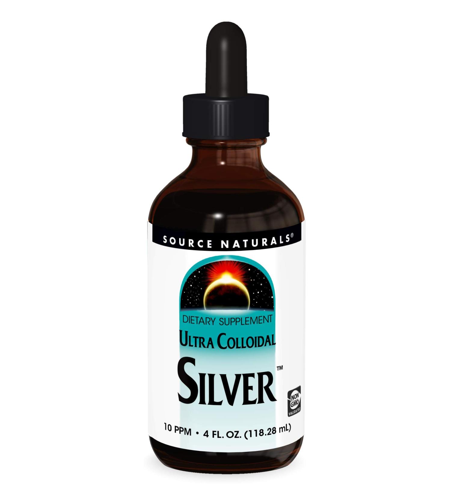 Source Naturals Ultra Colloidal Silver - 4 oz Liquid Supplement for Immune System Support | Shop Internationally - Buy Online on GoSupps.com