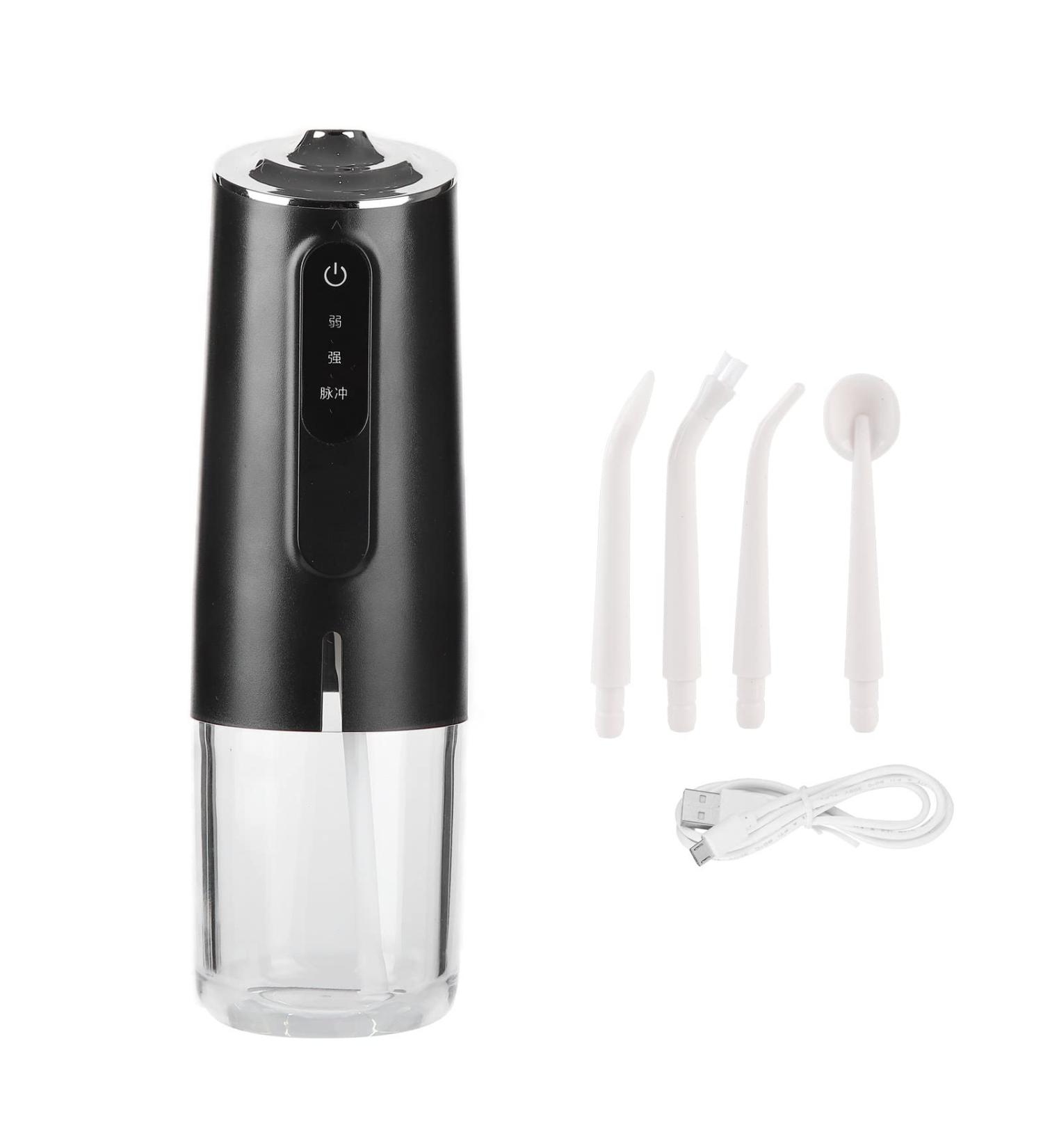 Portable Cordless Water Flosser - 3 Modes IPX7 Waterproof Child-Safe Magnetic Wireless Tooth Mouth Shower (Black) - Buy Online on GoSupps.com