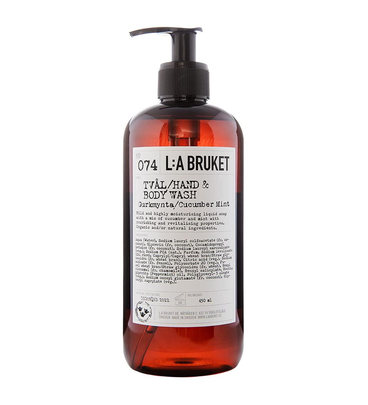 LA BRUKET No.74 Liquid Soap Cucumber/Mint 450ml