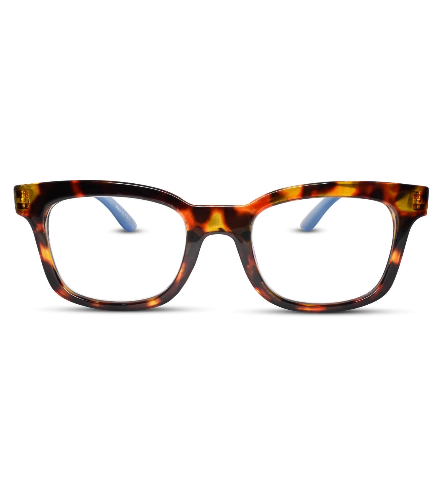 Stylish Sky Blue Tortoise Shell Blue Light Readers for Women - High Vision & Comfortable Reading Glasses - Perfect for All Face Shapes - 2.0 Magnification - Buy Online on GoSupps.com
