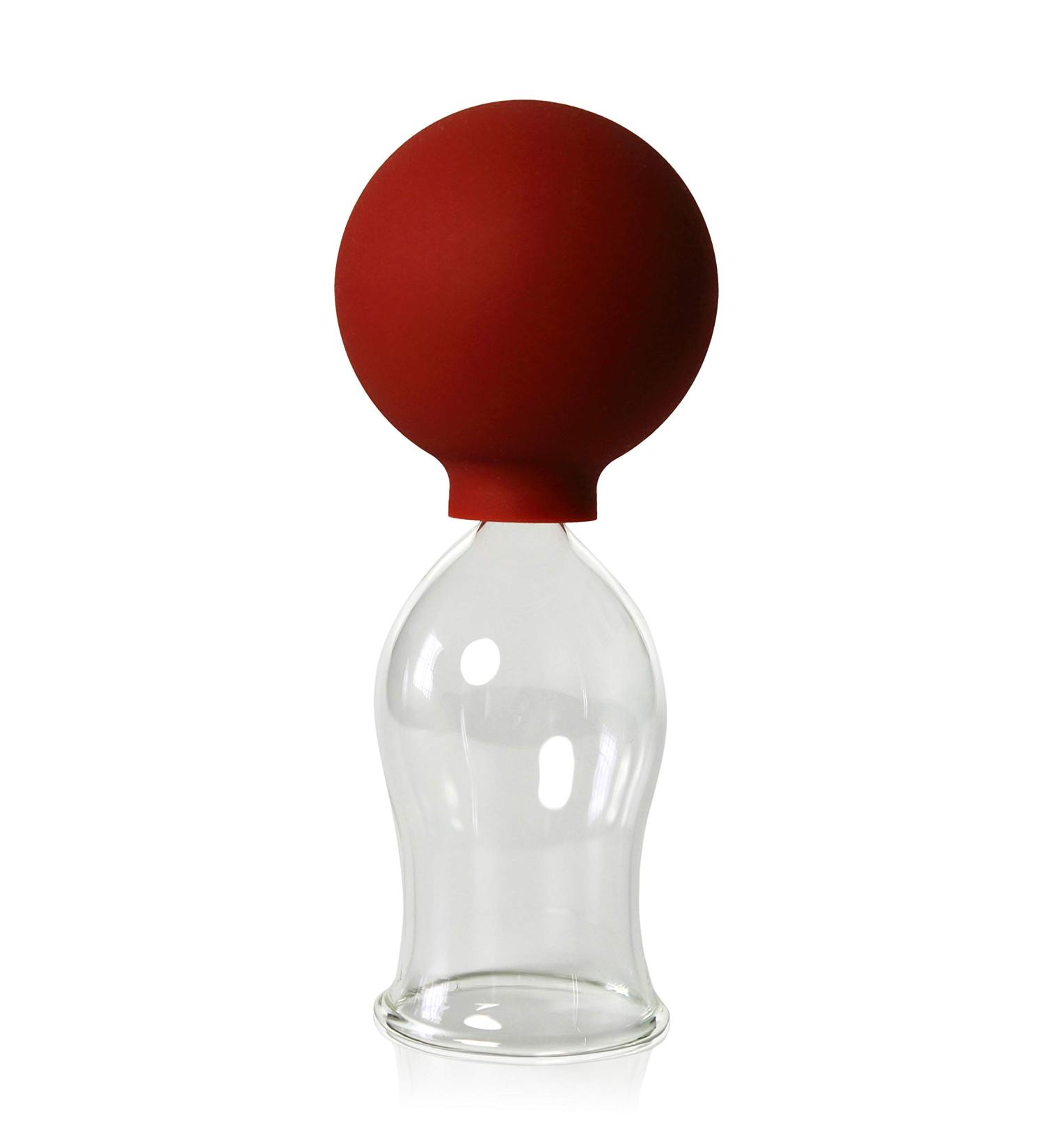 Lauschaer Glass Cupping Glass with Suction Ball 40mm - Professional Fireless Cupping | Original Cupping Glasses for Medical Use - Buy Online on GoSupps.com