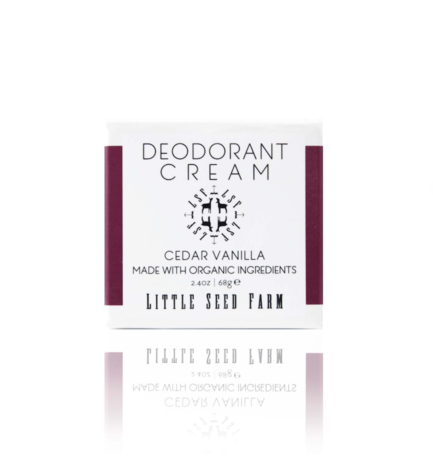 Little Seed Farm All Natural Deodorant Cream Aluminum Free Activated Charcoal Deodorant for Women or Men - Cedar Vanilla Net Wt. 2.4oz | 68g - Buy Online on GoSupps.com