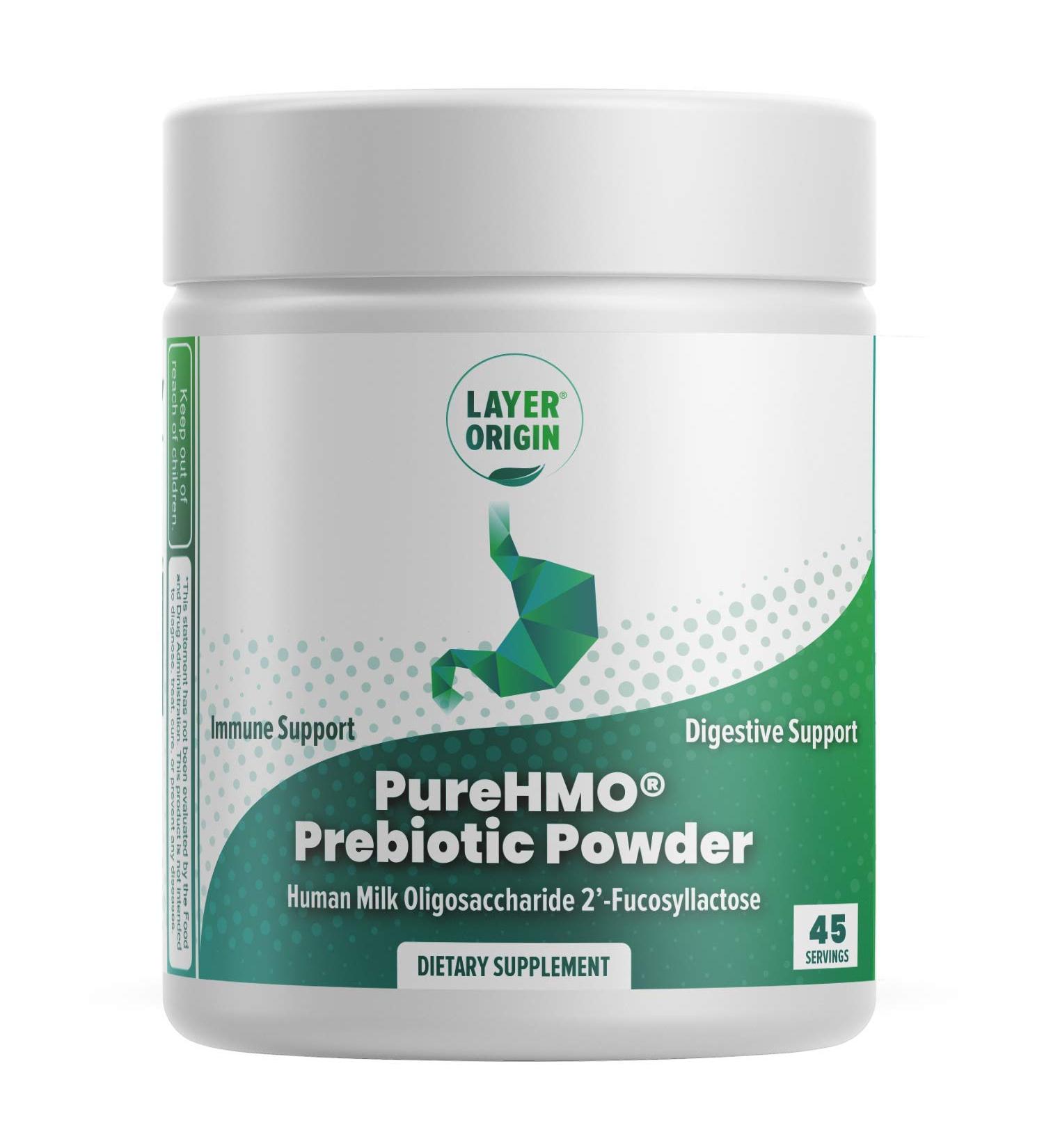 Layer Origin | PureHMO 2'-FL Prebiotic Powder - Feed 200 Billion Probiotics - 45 Servings - Buy Online on GoSupps.com