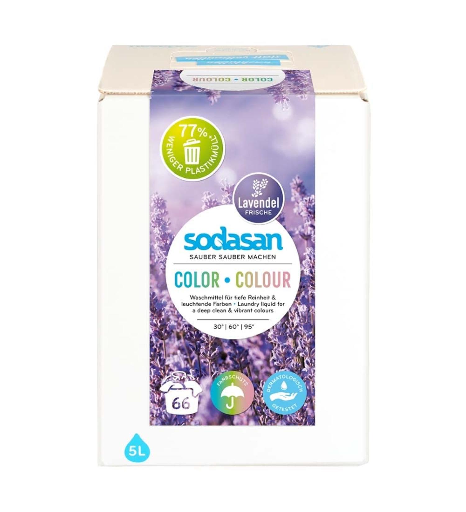 SODASAN Color detergent liquid lavender 5L (pack of 3)