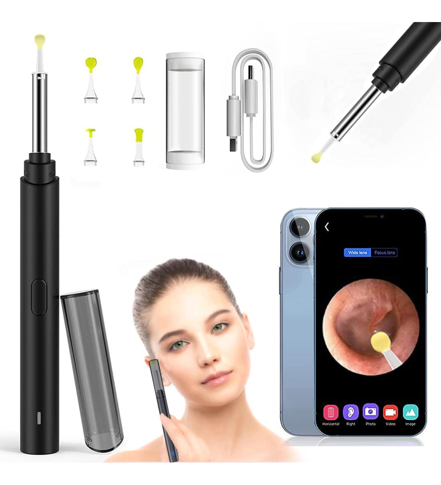 WiFi Smart Otoscope Ear Wax Remover Tool | 1080P HD Camera | 6 LED Lights | 2.4Ghz Endoscope Earwax Cleaner | Visual Ear Cleaning Tools - Buy Online on GoSupps.com