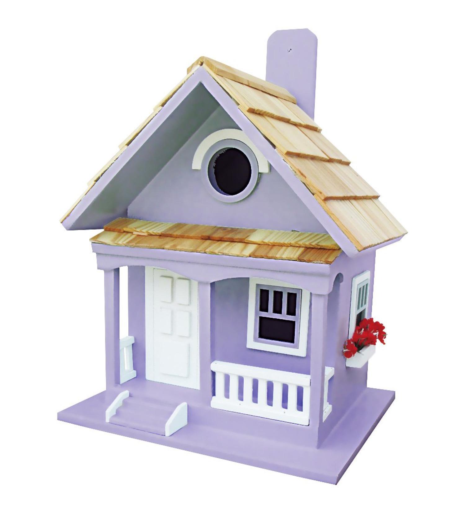 GARDEN BAZAAR HBB-1009 Lilac Cottage Bird House - Lilac