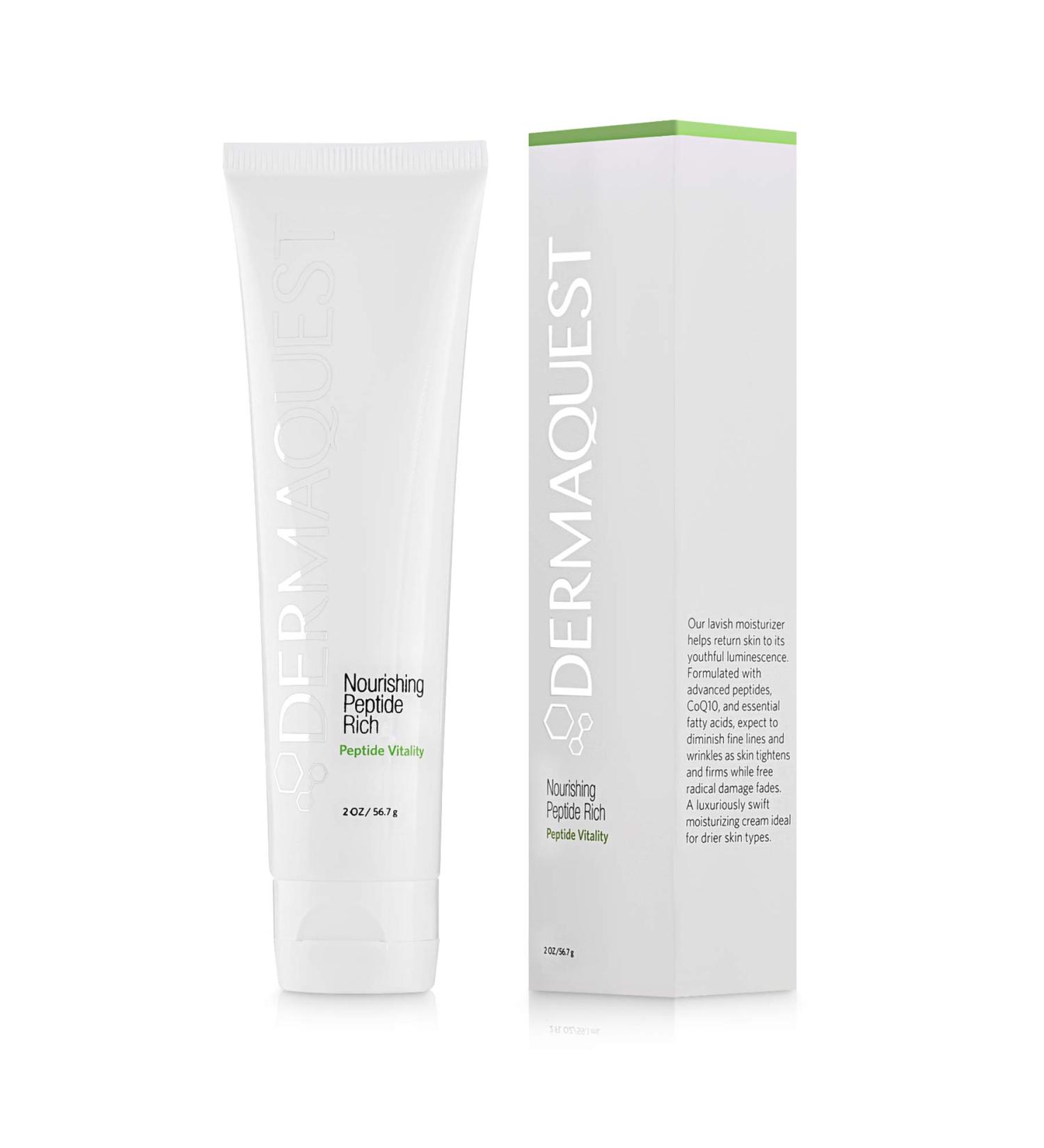 DermaQuest Peptide Vitality | Nourishing Daily Face Moisturizer for Dry Skin | Anti-Aging Firming Cream for Wrinkles & Fine Lines | Unisex Moisturizer - Buy Online on GoSupps.com