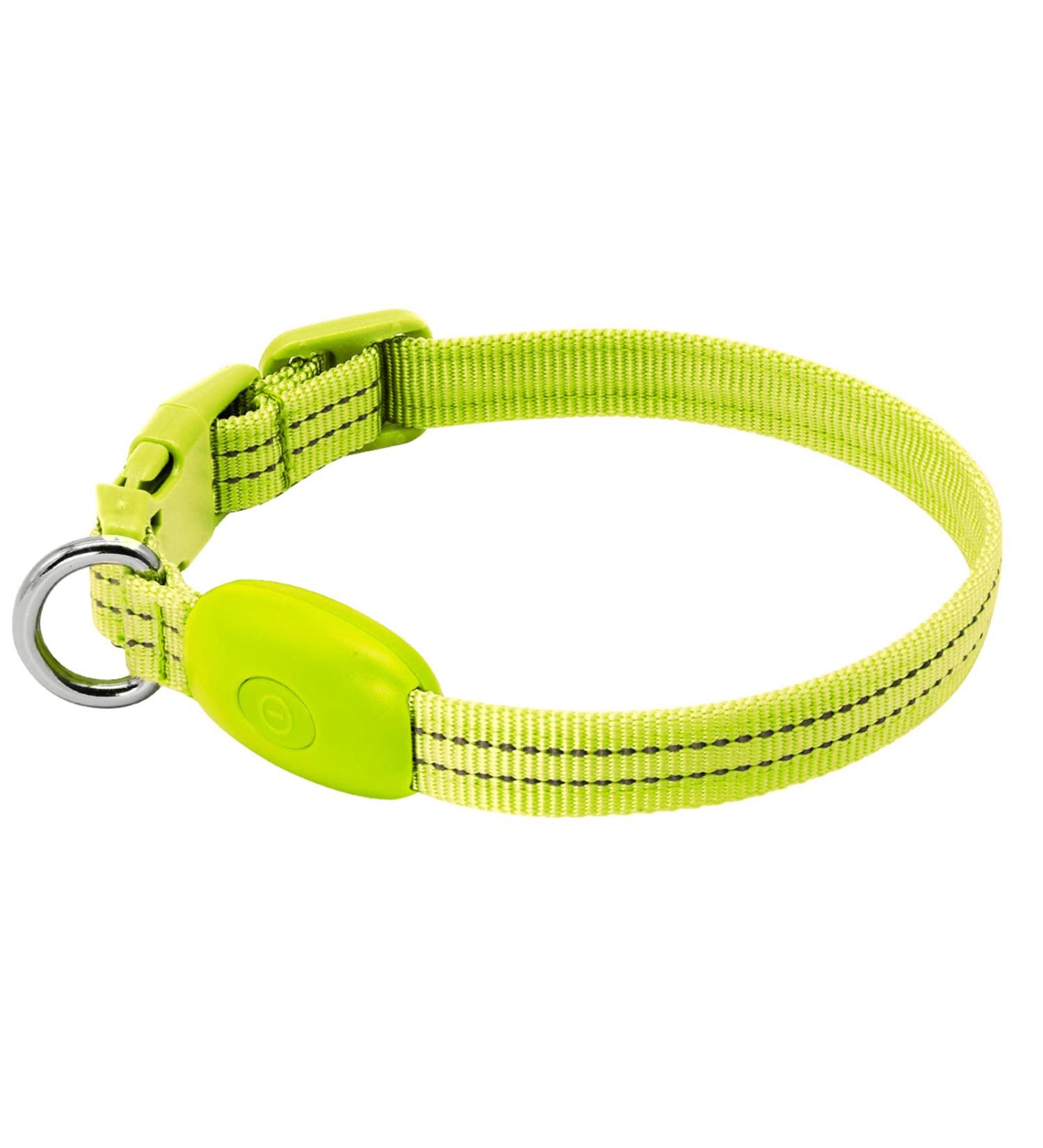 KOSKILL LED Dog Collar - Waterproof & Adjustable USB Rechargeable Bright Green for Small Dogs - Safe & Reflective Design - Buy Online on GoSupps.com