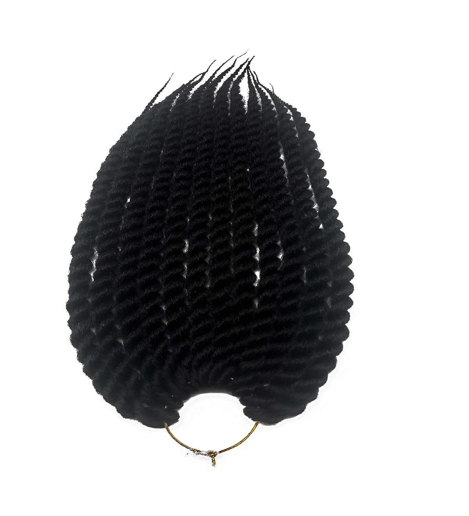 Coolbers 12 Inch Black Havana Mambo Twist Braids Crochet Hair Extensions Synthetic Crochet Braids 12 Roots Jumbo Twist Braids for Women (12 Inch 1B) 12 Inch #1B - Buy Online on GoSupps.com