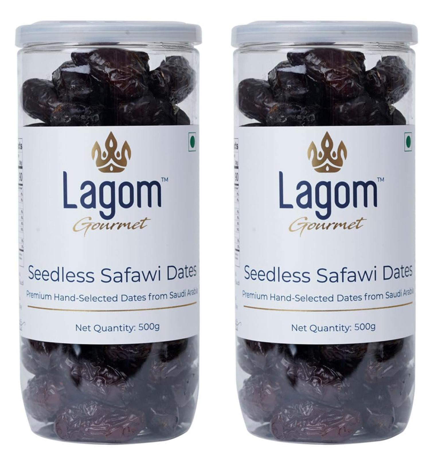 Lagom dattes safawi gourmandes sans p pins 1 kg Arabie saoudite naturelle sans conservateur sans sucre ajout sans gluten v g talienne v g tale sans OGM dattes fruits secs khajur 1 kg (Pack of 2) - Buy Online on GoSupps.com