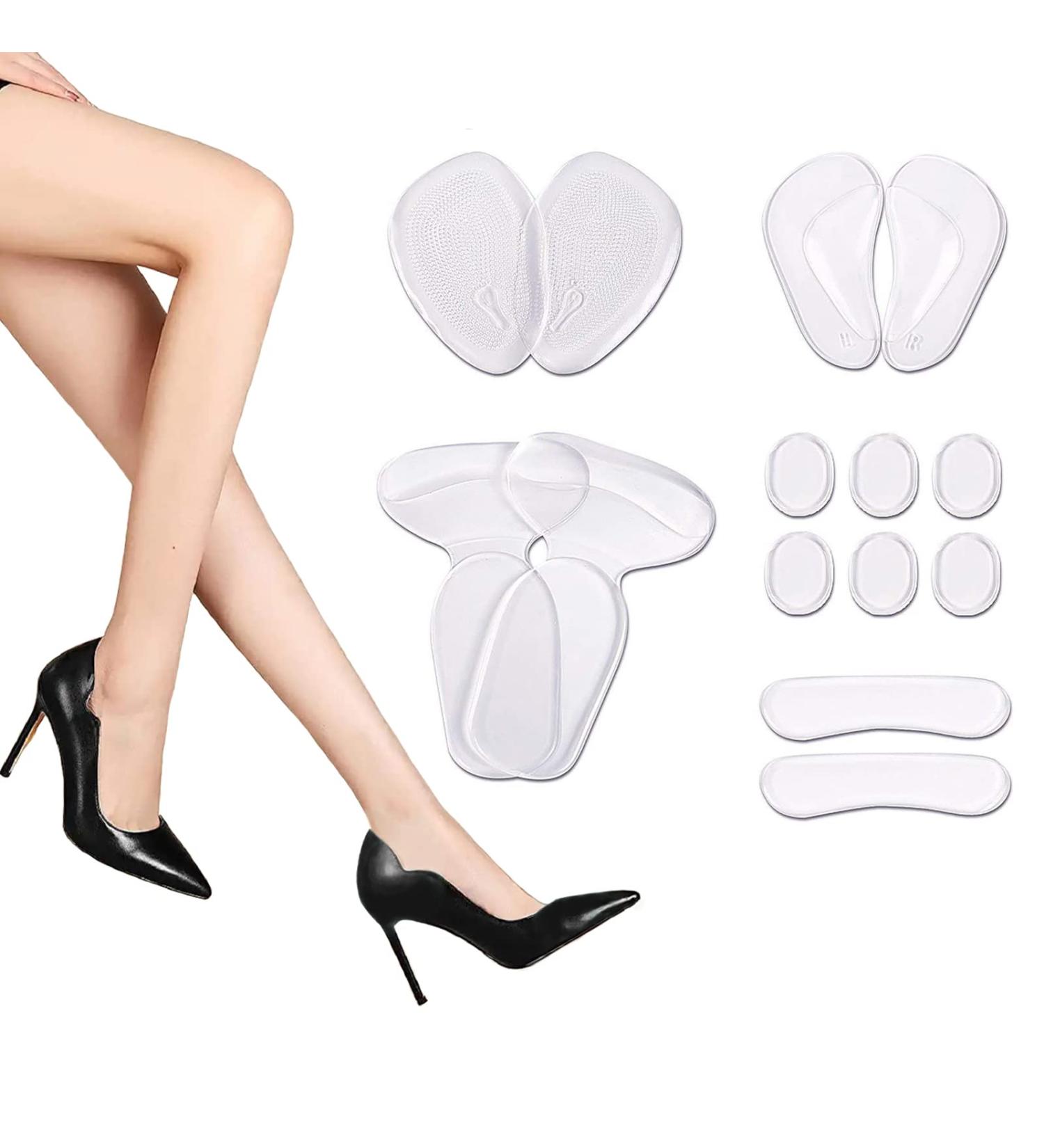 High Heel Cushion Pads - Silicone Inserts for Blisters | Anti-Slip Transparent Heel Grips for Women & Girls - Buy Online on GoSupps.com