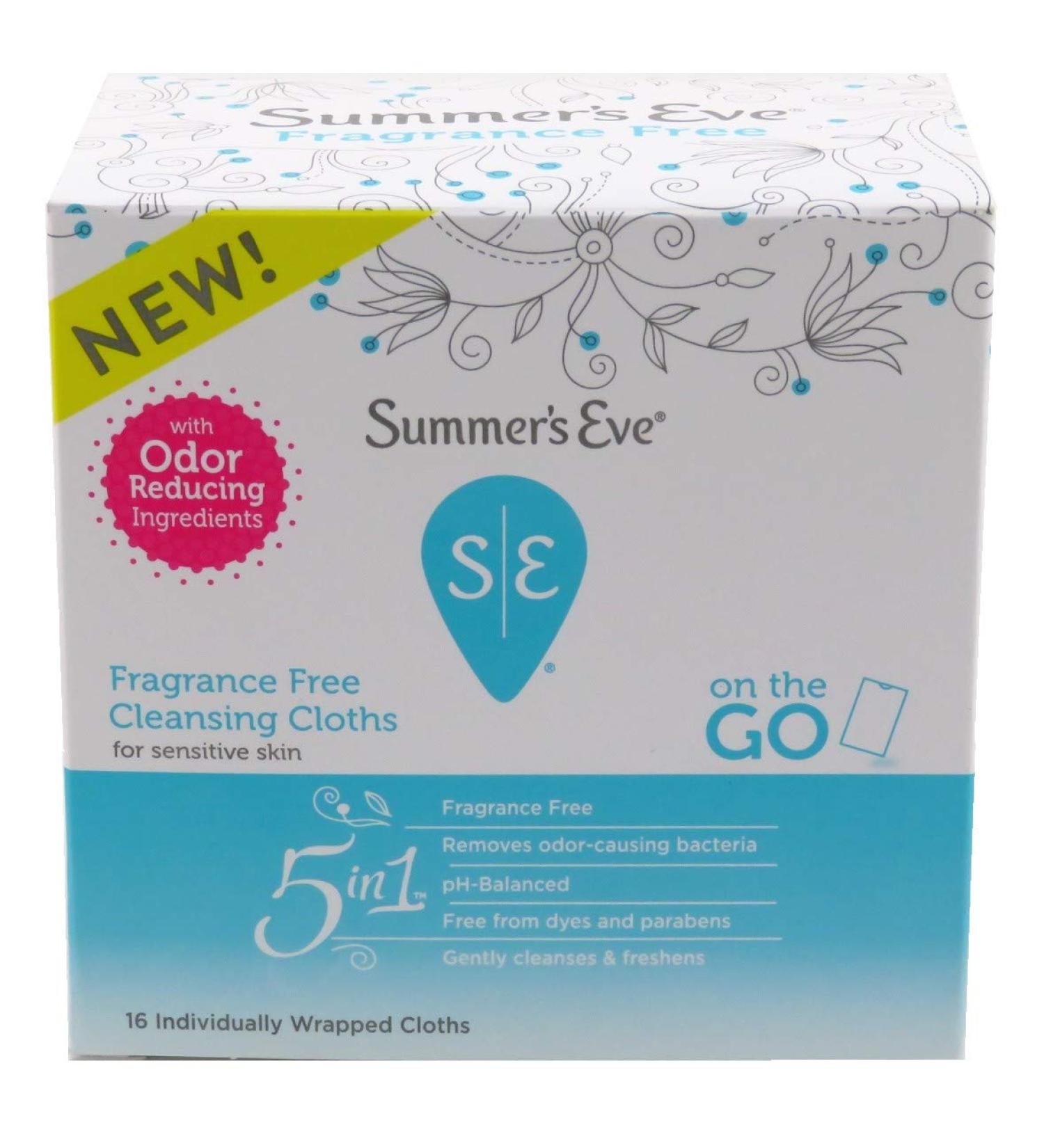 Summers Eve Cleansing Cloths 16 Count Fragrance-Free (2 Pack) 16 Count (Pack of 2)