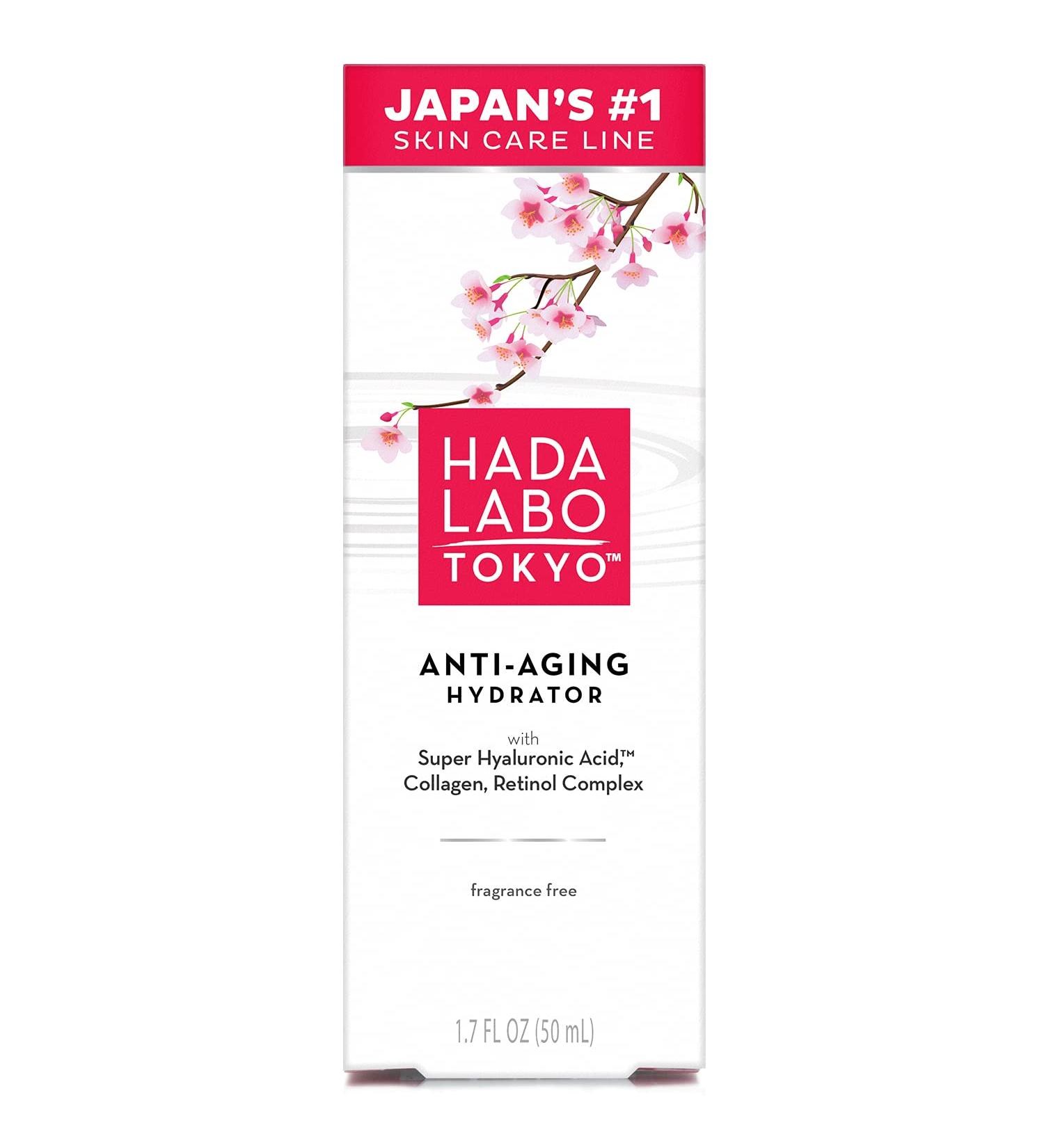 Hada Labo Tokyo Anti-Aging Hydrator 1.7 Fl. Oz - Super Hyaluronic Acid, Collagen & Retinol Complex - Lightweight Serum for Firmness & Elasticity - Fragrance Free - Buy Online on GoSupps.com