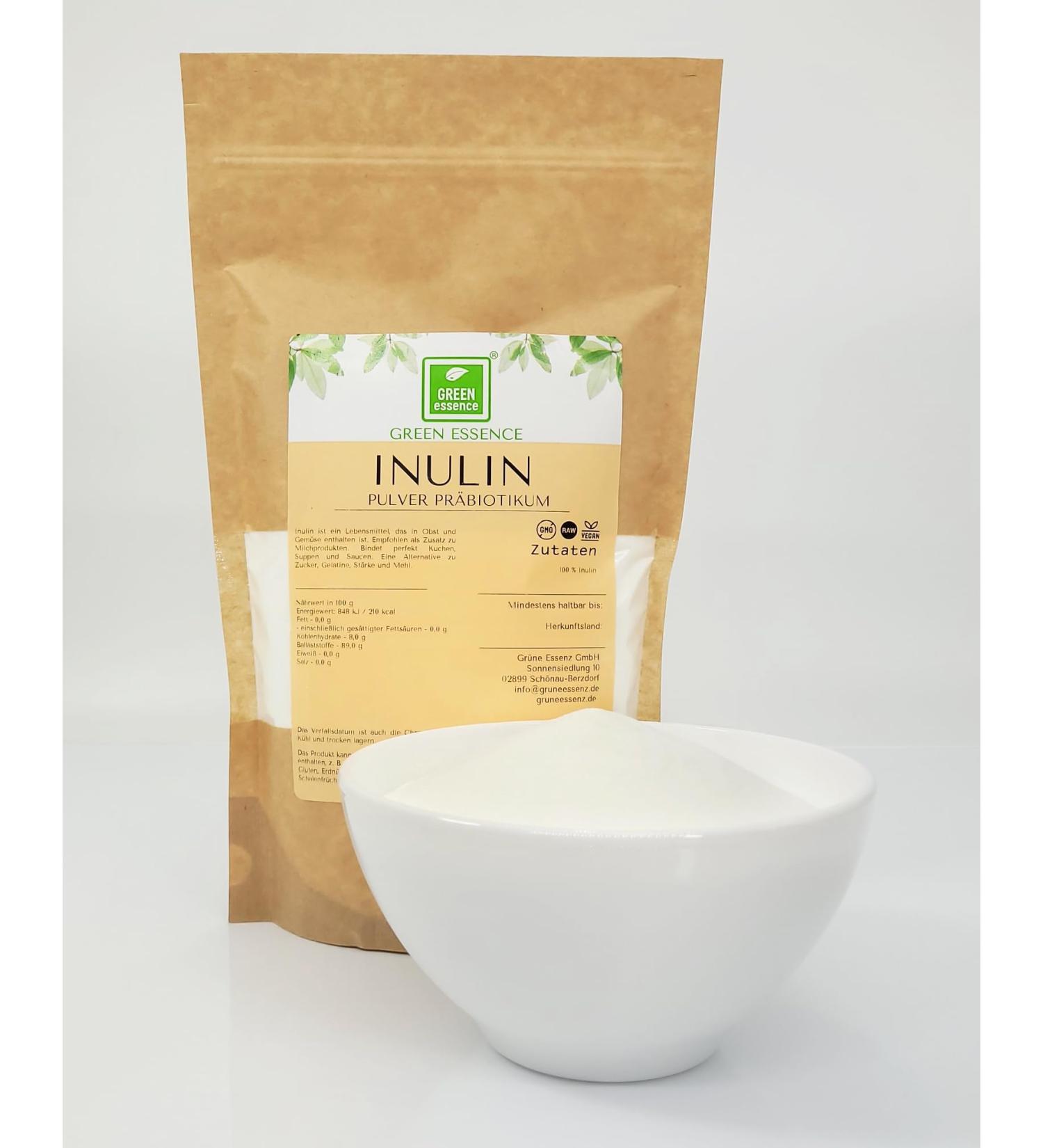 Inulin Powder 500g - Natural Prebiotic & Thickener | Vegan | High Fiber - Green Essence - Buy Online on GoSupps.com