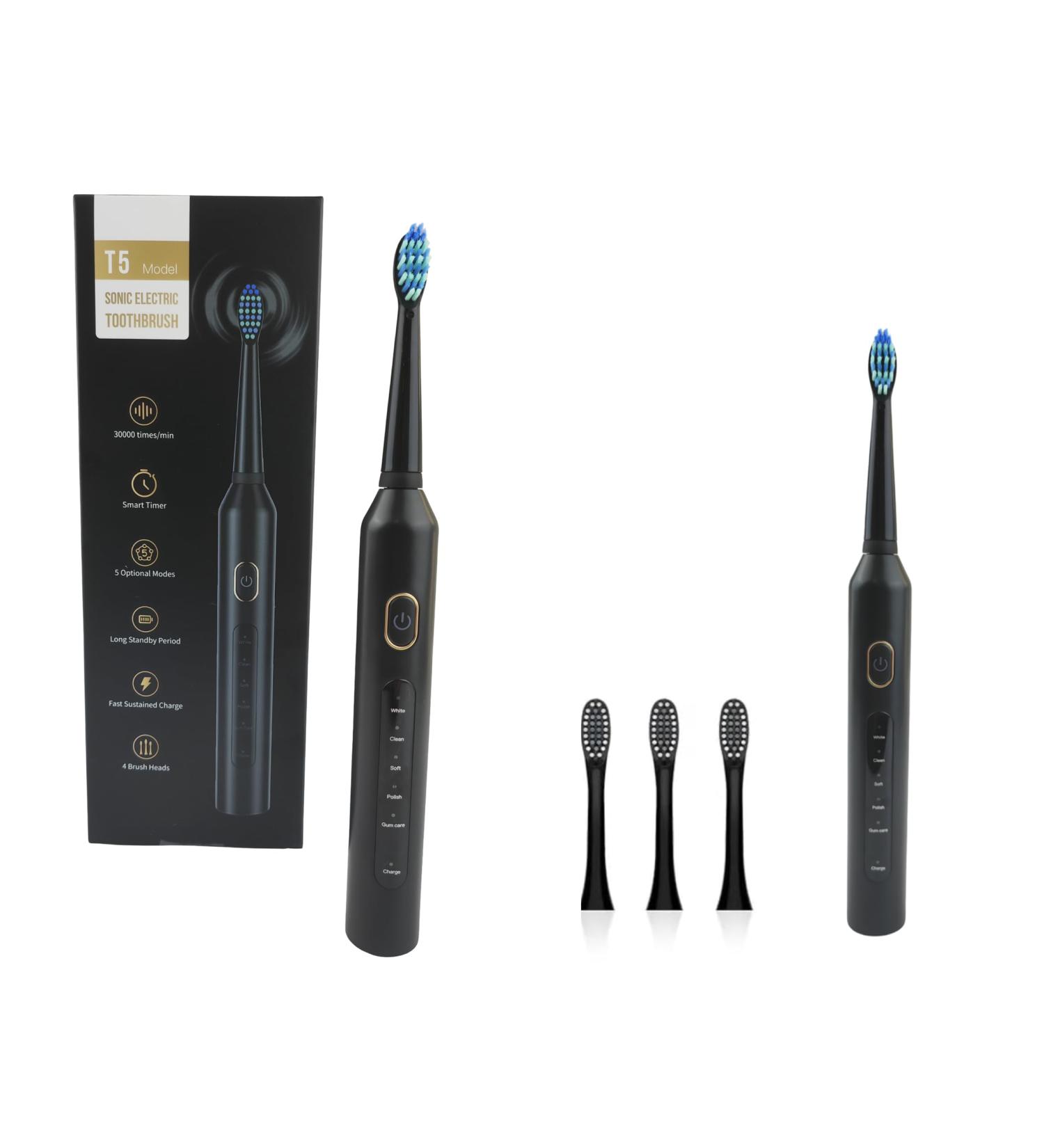 Ultimate Oral Care Electric Toothbrush for Adults & Kids - Rechargeable & Travel-Friendly with AquaSonic Heads Best Electric Toothbrush Solution in Black/White - Buy Online on GoSupps.com