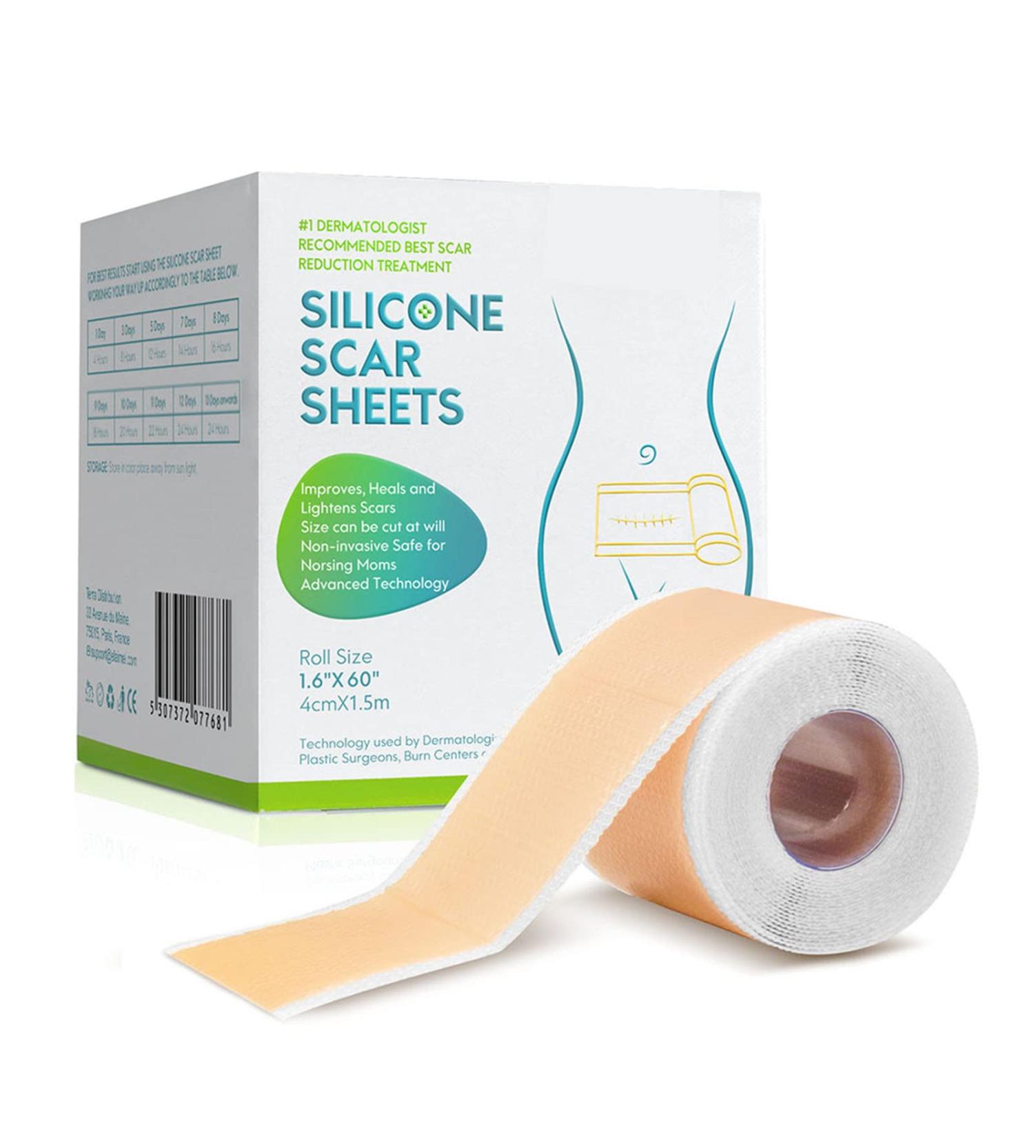 Medical Grade Silicone Scar Tape for Surgery Recovery - Neck, Nose, C-sections, Acne & Wounds - Buy Online on GoSupps.com