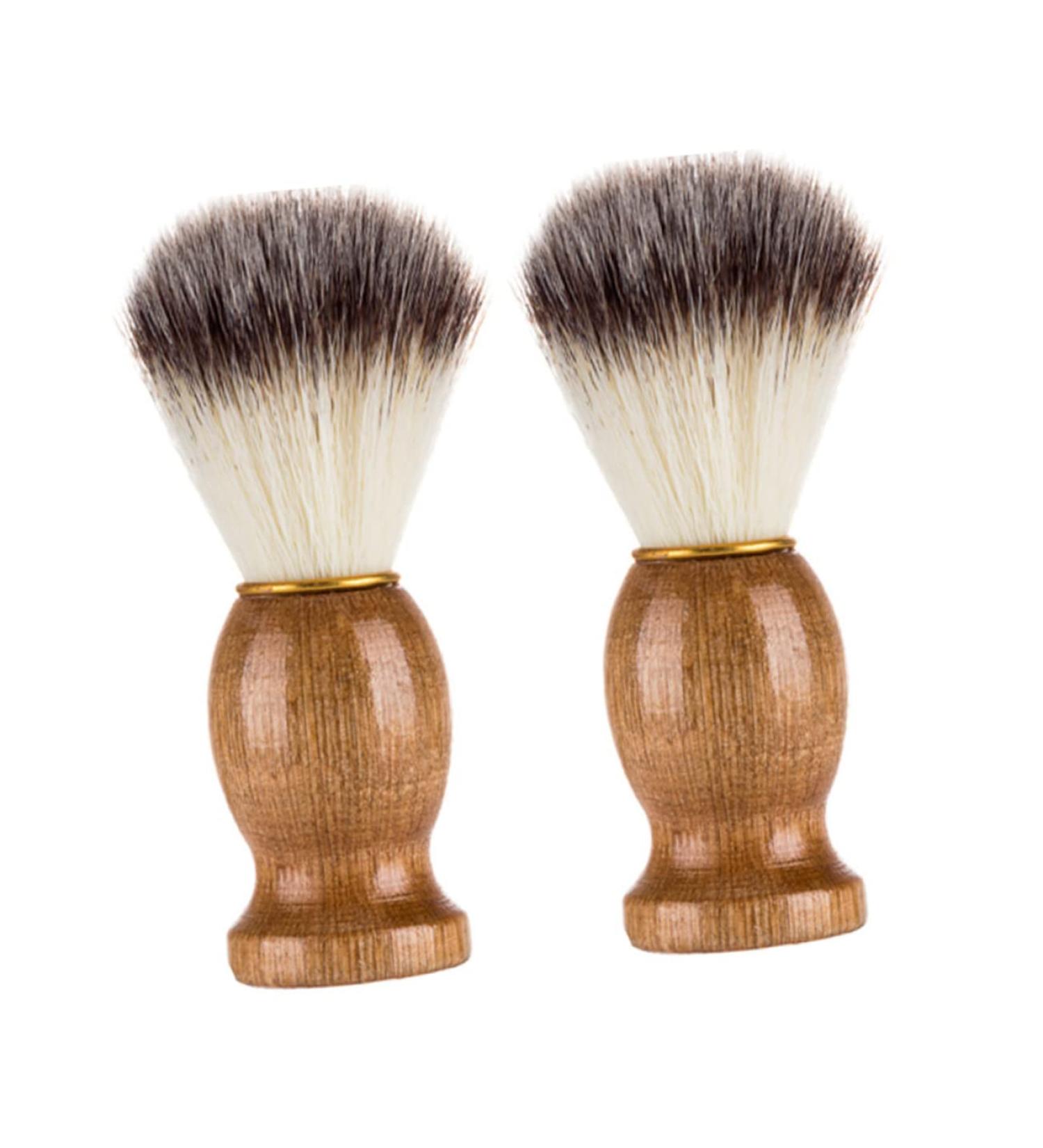Beavorty 2-St Shaving Brush for Men | Stainless Steel Goat Beard Scrubber | Premium Hair Removal & Shaving Accessories - Buy Online on GoSupps.com