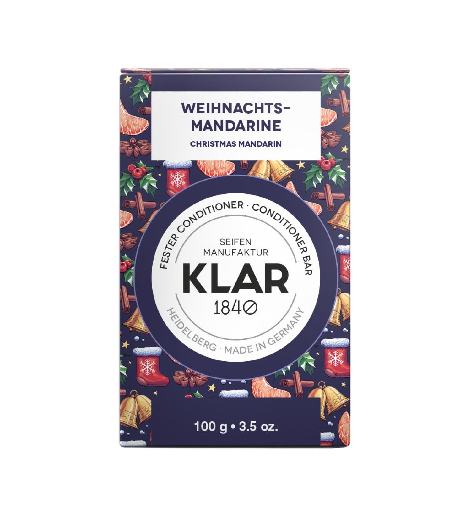 Klar Seifen Klar's Christmas Mandarin Bar Conditioner 100g Vegan