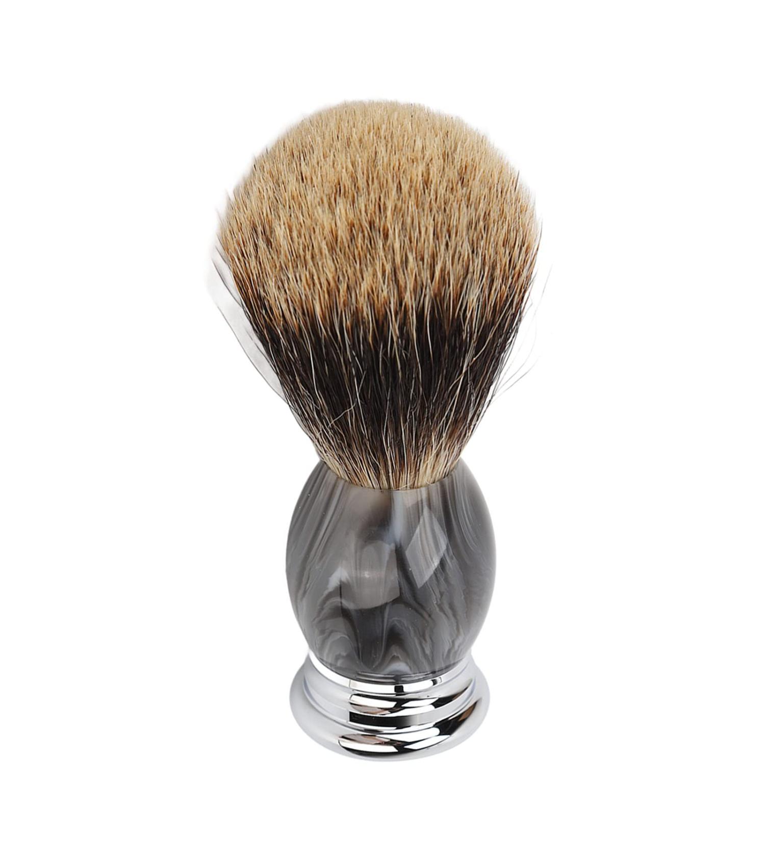 Premium Synthetic Shaving Brush - Resin Aluminum Grip High-Quality Bristles for Perfect Shaving - International Shipping Available - Buy Online on GoSupps.com
