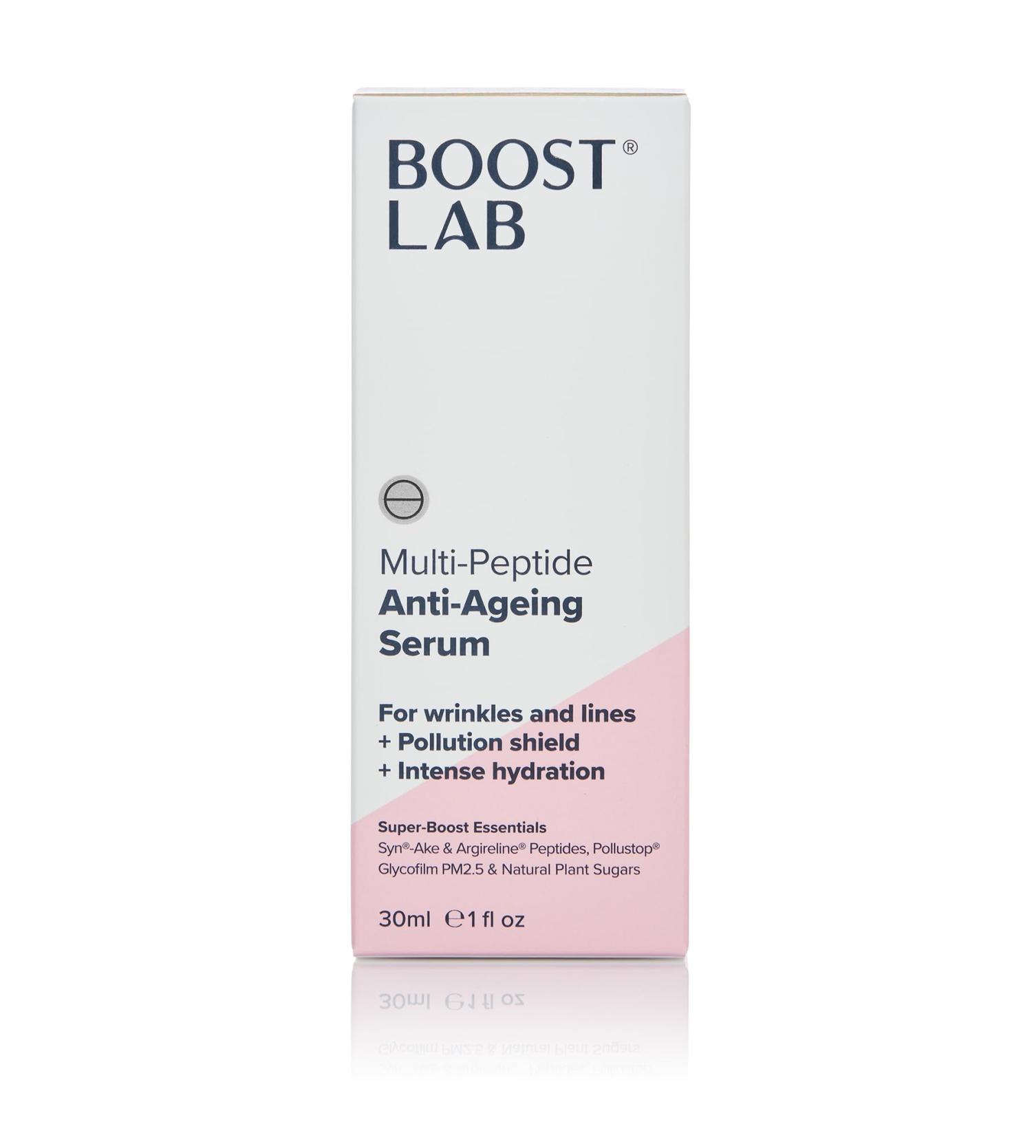 BOOST LAB Multi-Peptide Anti-Ageing Serum - Reduce Wrinkles & Facial Lines - Hydrating Serum for Men & Women - Paraben Sulphate & Fragrance Free - 30 ml - Buy Online on GoSupps.com