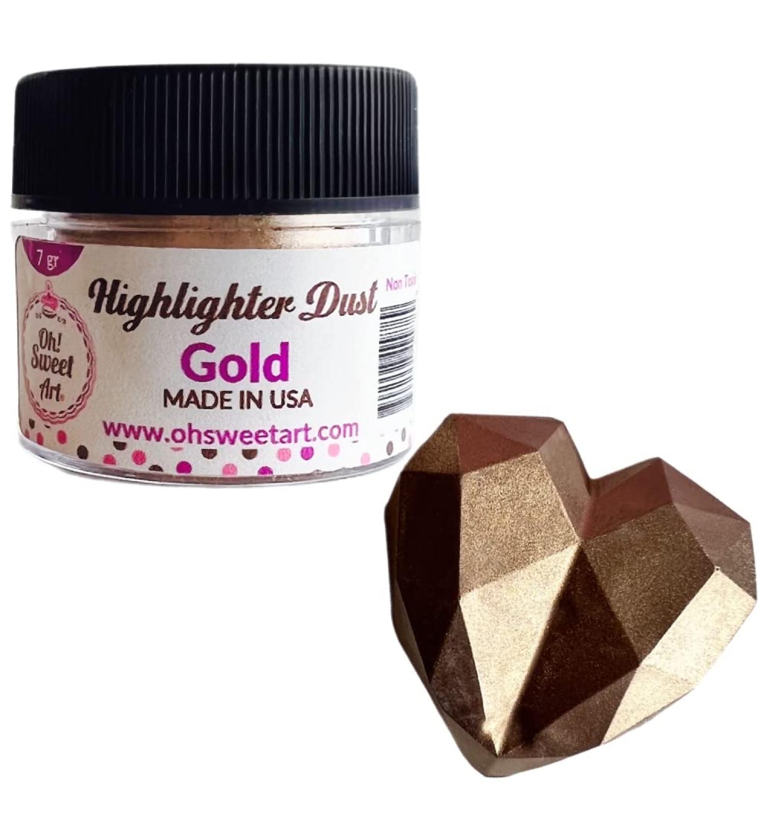 7g Gold Highlighter Dust - Made in USA by Oh! Sweet Art Corp - Buy Online on GoSupps.com