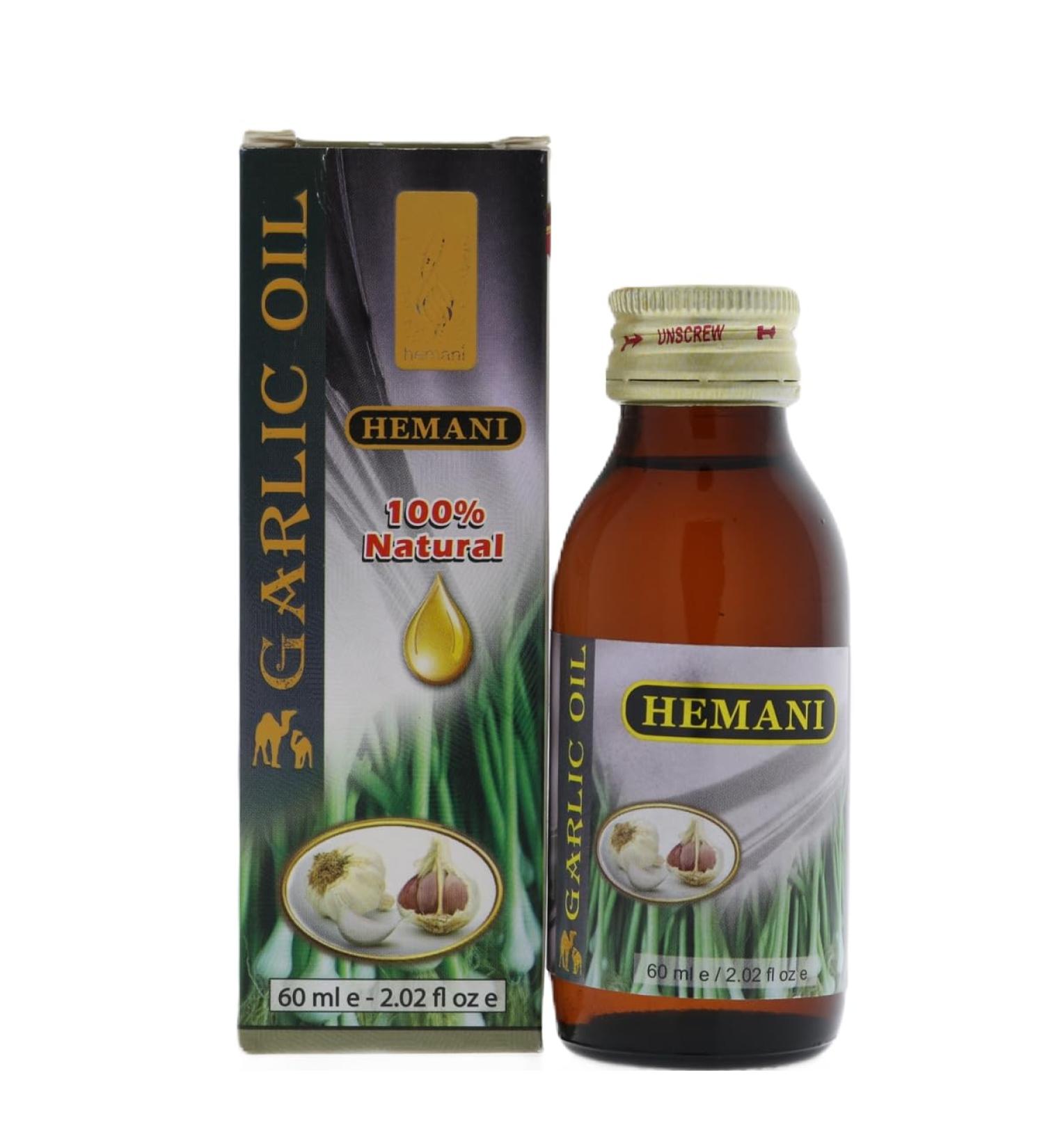 Hemani Garlic Oil 60ML (2 Fl Oz) Premium Oil with Dropper - Buy Online on GoSupps.com