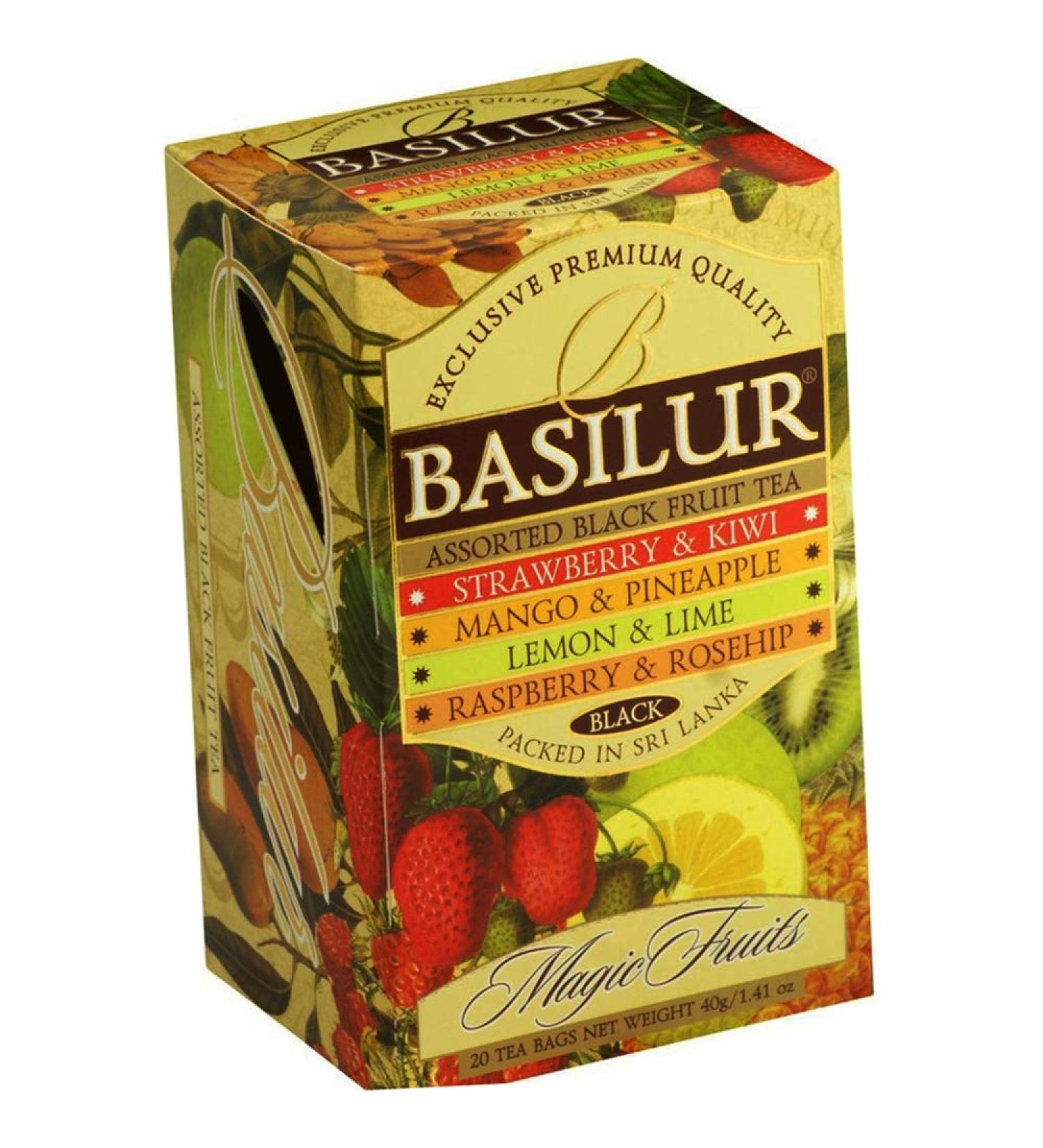 BASILUR Basilur Magic Fruits Tea Bags 5 Teas (2 x 25 Tea Bags) Black Tea