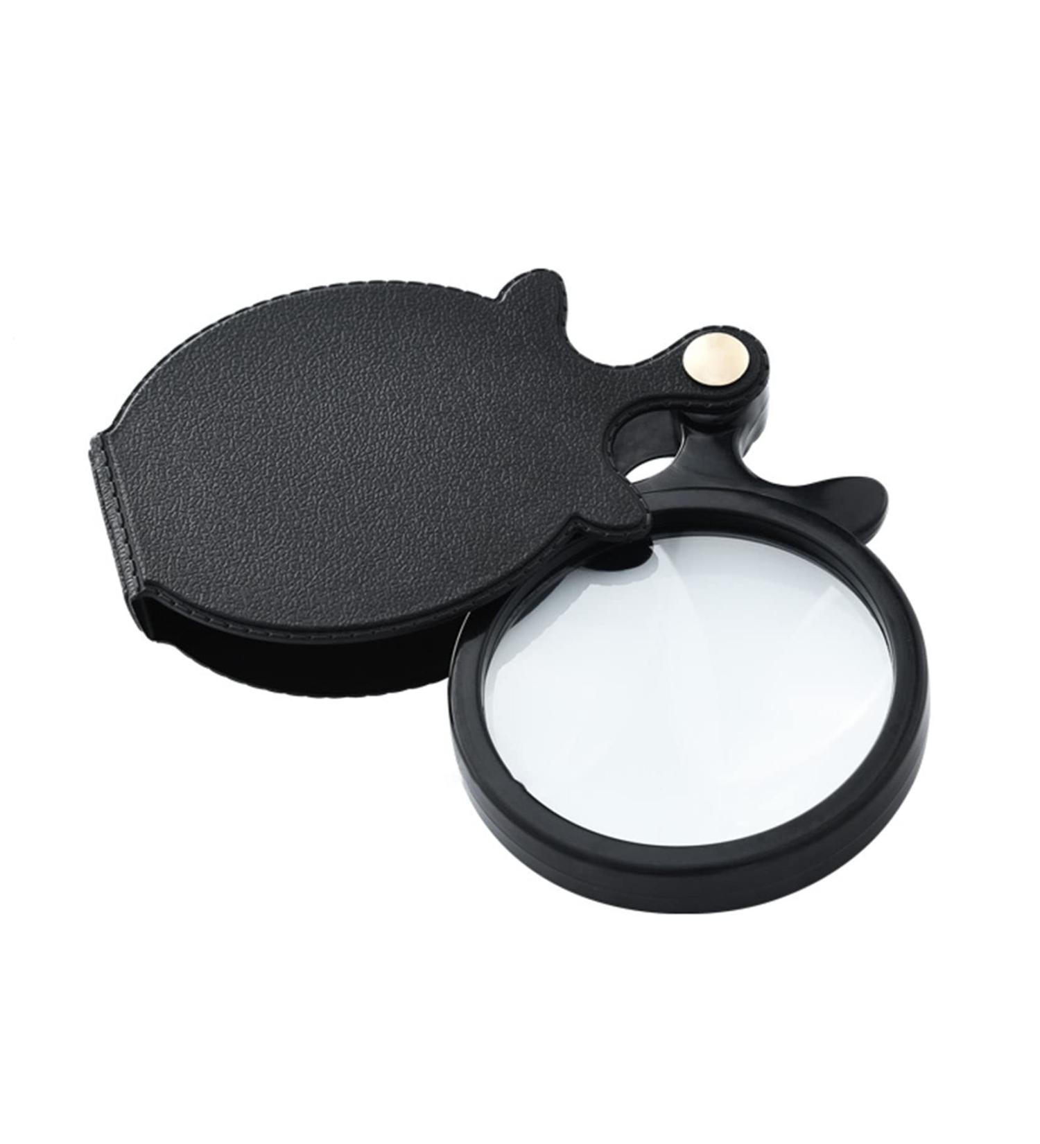 Mini Size Magnifier10X Magnifying 55 MM Folding Magnifier Glass Lens Loupe with Rotating Protective Holster for Reading Aid Maps Photographs Documents Lanyard Type - Buy Online on GoSupps.com