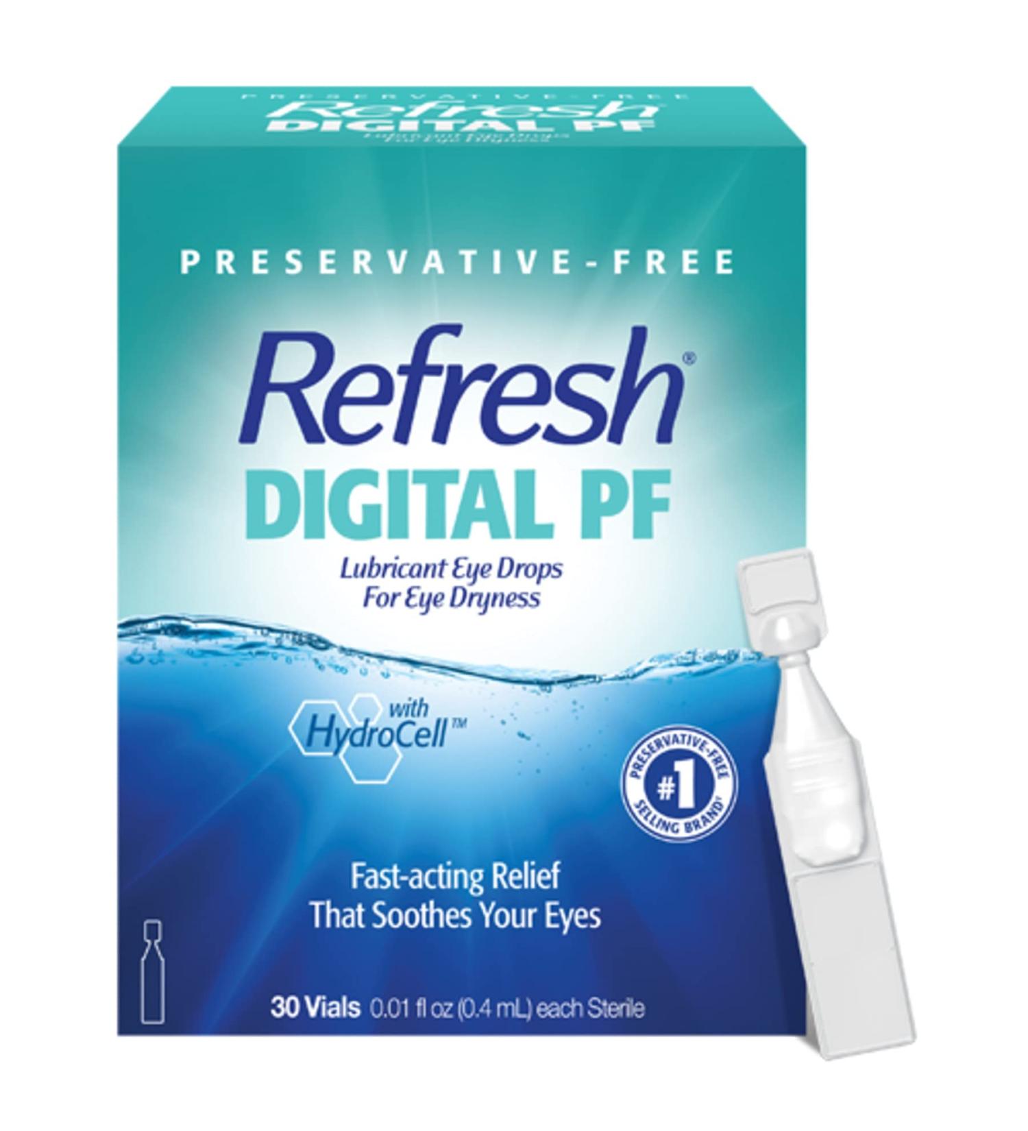 Refresh Digital PF Lubricant Eye Drops 0.01 Fl Oz 30 Ct Preservative-Free Singles - Buy Online on GoSupps.com