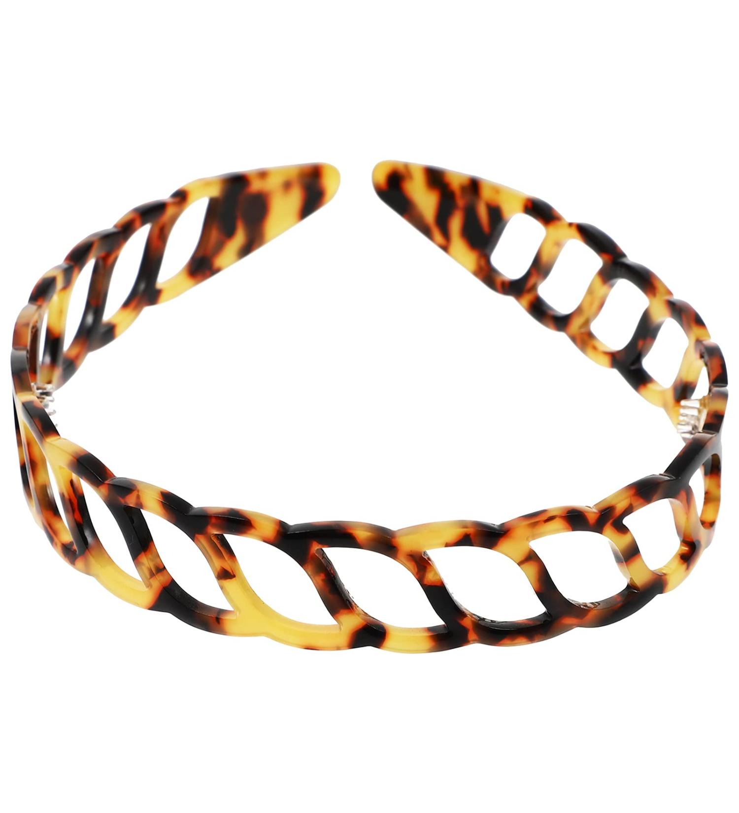 Lurrose French Tortoise Shell Headband - Deep Tortoiseshell Hair Hoop for Women - Buy Online on GoSupps.com