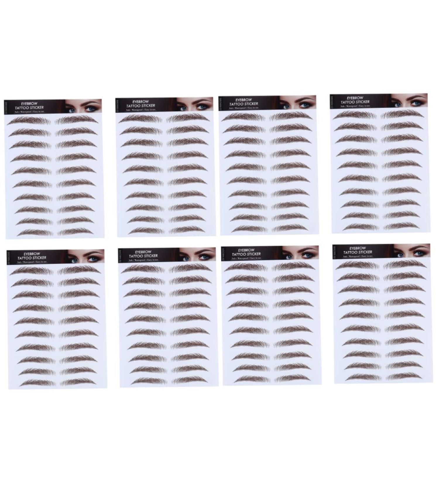 FRCOLOR 8 Pcs Eyebrow Stickers Black Makeup Eyebrow Transfer Tattoos Eyebrow Tool Eyebrow Trimming Applique - Buy Online on GoSupps.com