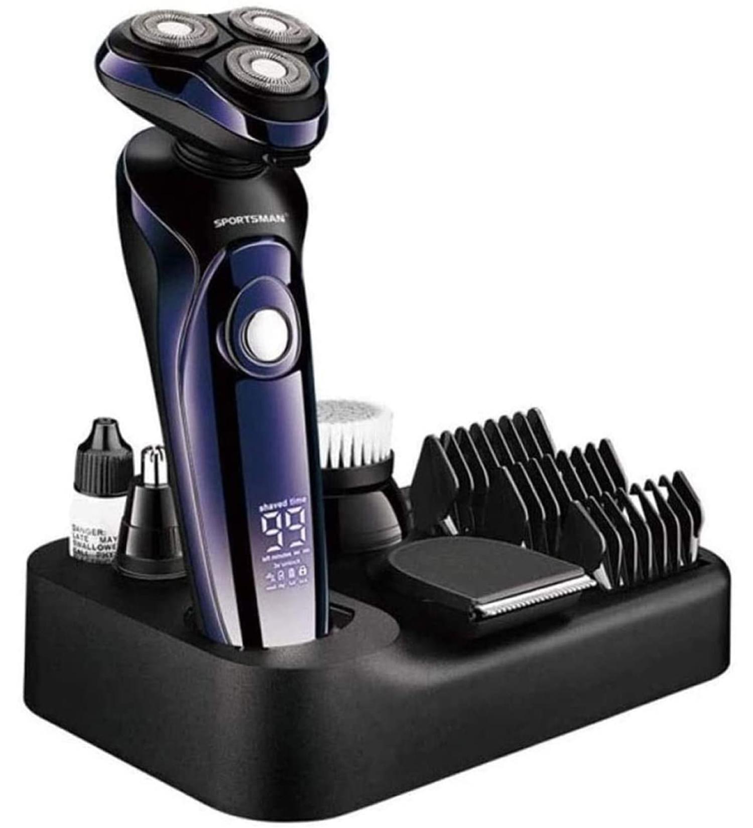 Buy Electric Razor for Men | 5 in 1 Rotary Shavers & Beard Trimmer | Wet & Dry Electric Shaver - Perfect Gift - Buy Online on GoSupps.com