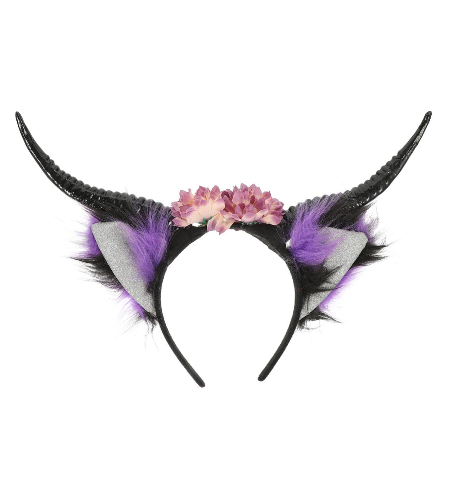 WRITWAA Horn Headband Cosplay Headdress Prop Cosplay Hair Hoops Cosplay Horns Hairbands Halloween Party Accessory Halloween Horn Prank Headband Halloween Headdress Devil Hair Hoops 35x24cm As Shown - Buy Online on GoSupps.com
