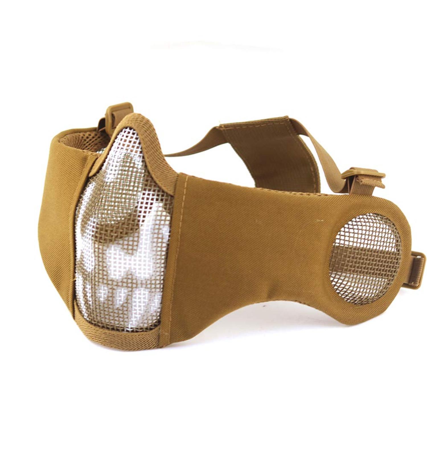 H World EU Tactical Airsoft Mask Breathable with Ear Protection DE Skull